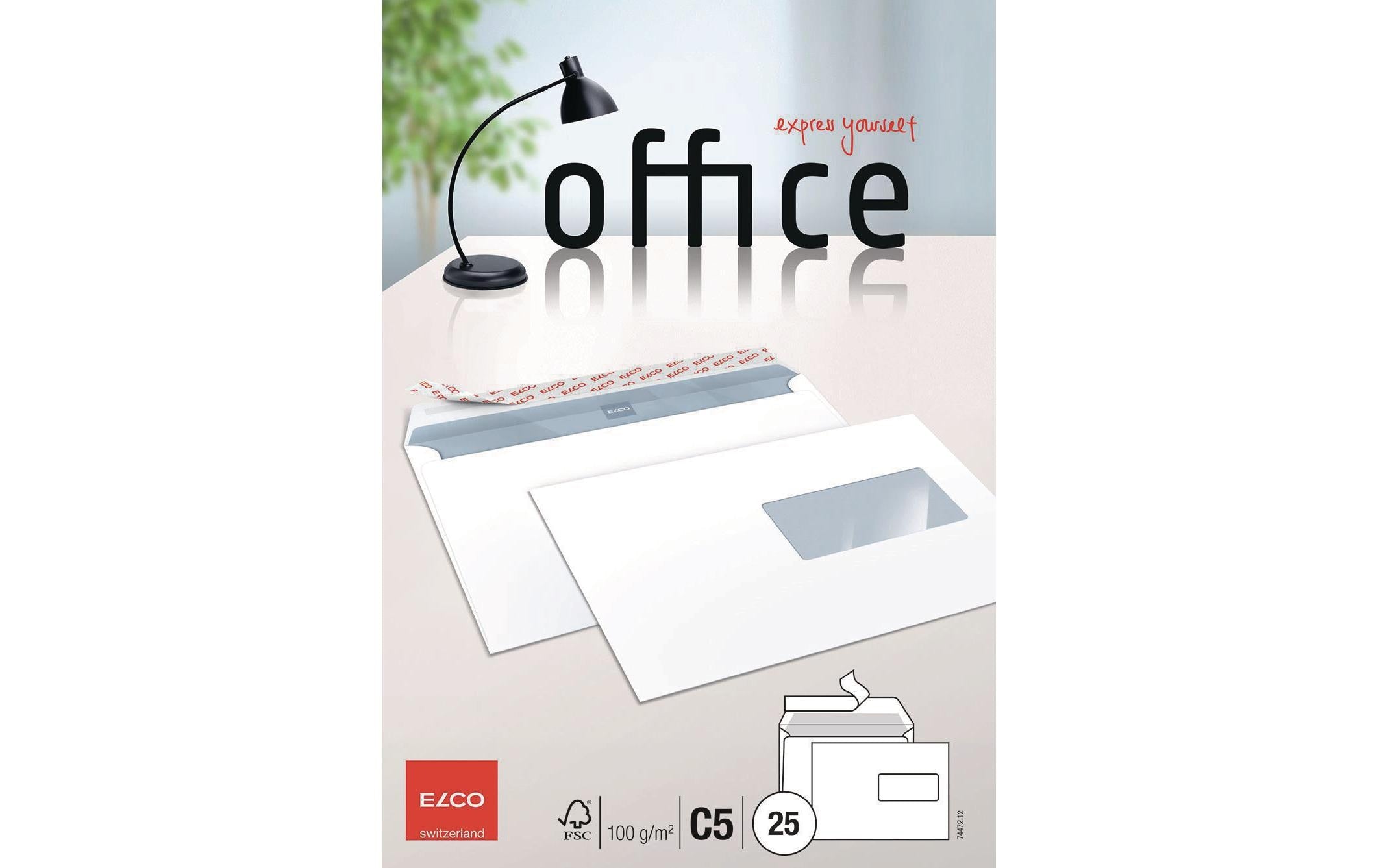 Elco Office Couvert C5 weiss Inhalt à 25 Couvert, Fenster rechts