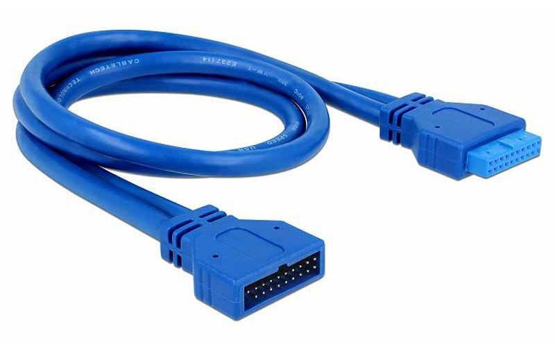 Delock 82943 USB 3.0 Pinheader Verlängerung Stecker / Buchse, Kabellänge 45 cm.