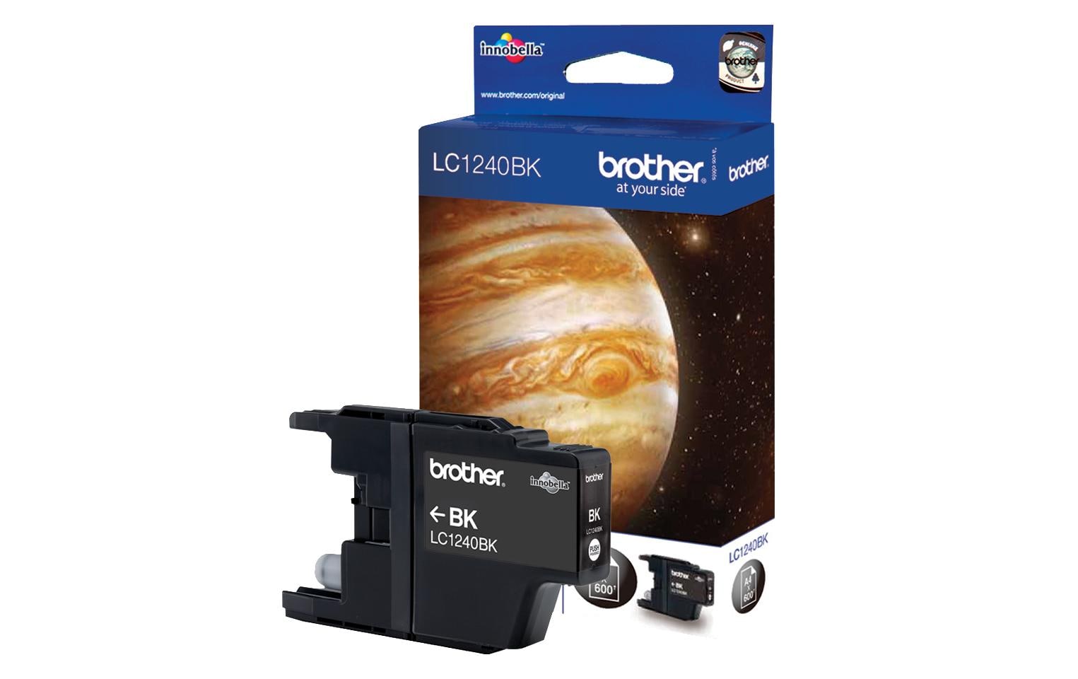 Tinte Brother LC-1240BK, schwarz 600 Seiten@5% Deckung
