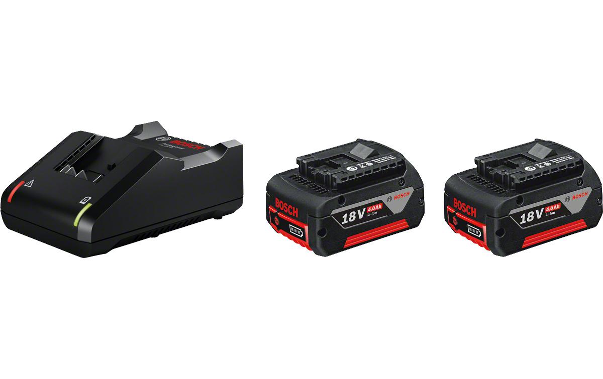 Bosch Professional Starter-Set GBA 18V 2x GBA 18V 4,0 Ah + GAL 18V-40