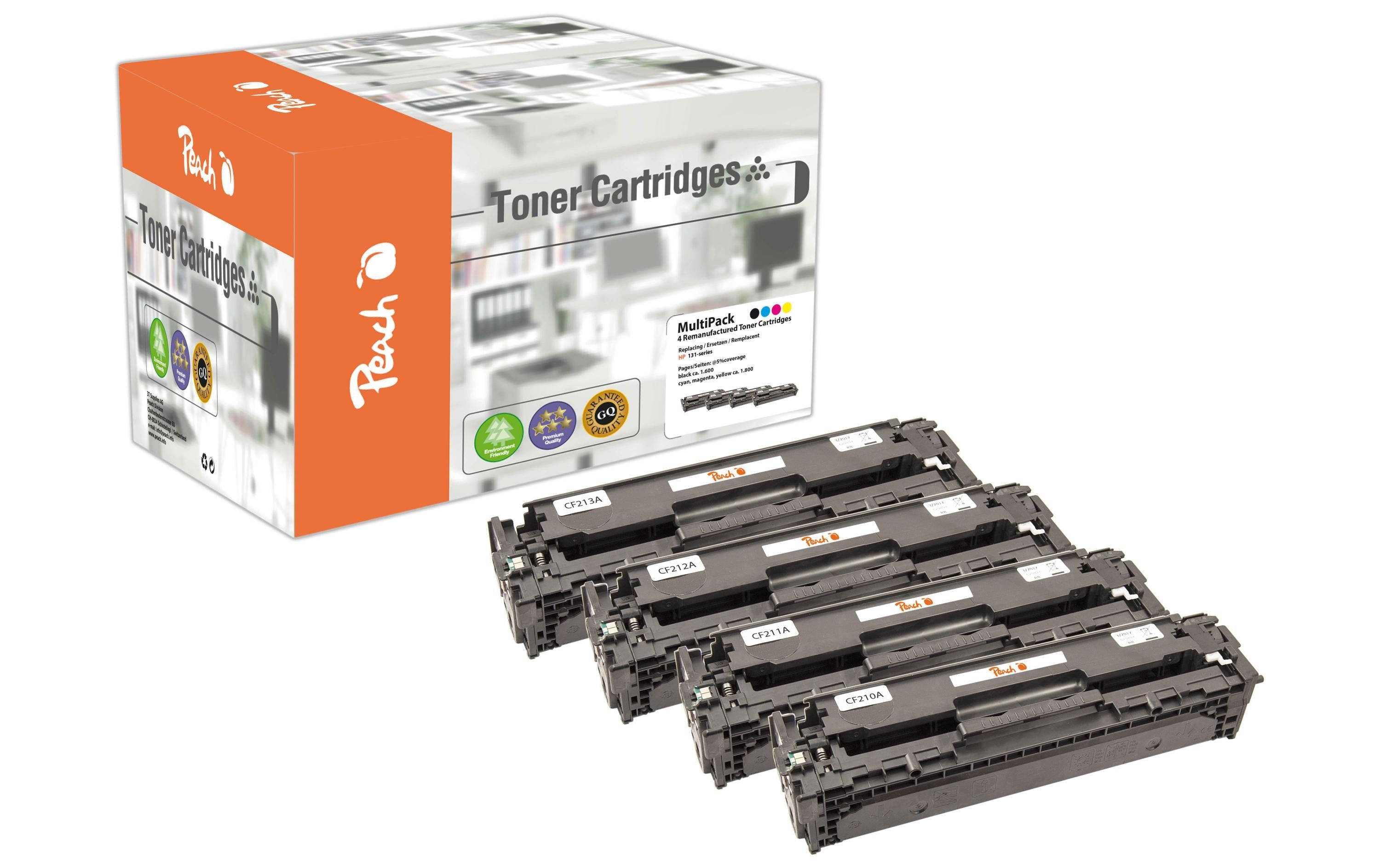 Peach Toner HP CF21A- Serie Combi Pack je 1x bk, c, m, y