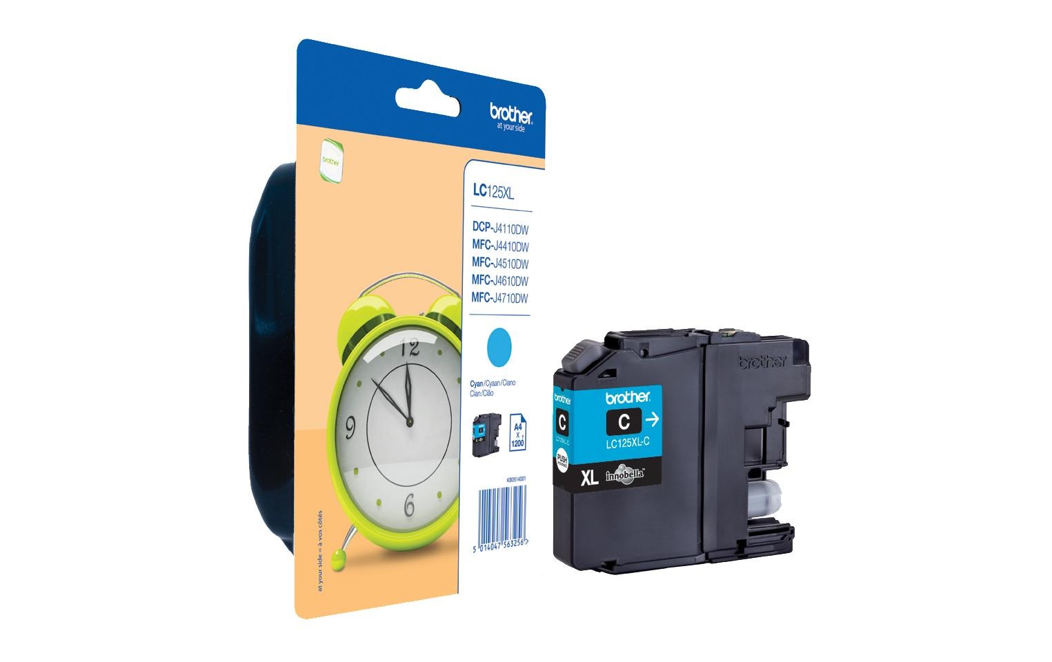Tinte Brother LC-125XLC, cyan 1200 Seiten