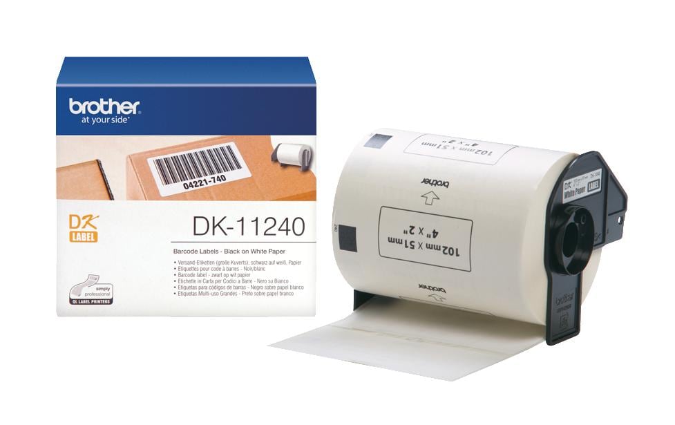 Brother P-touch DK-11240 Versand-Etiketten (gross Kuverts) 102x51mm, 600 Stk./Rolle