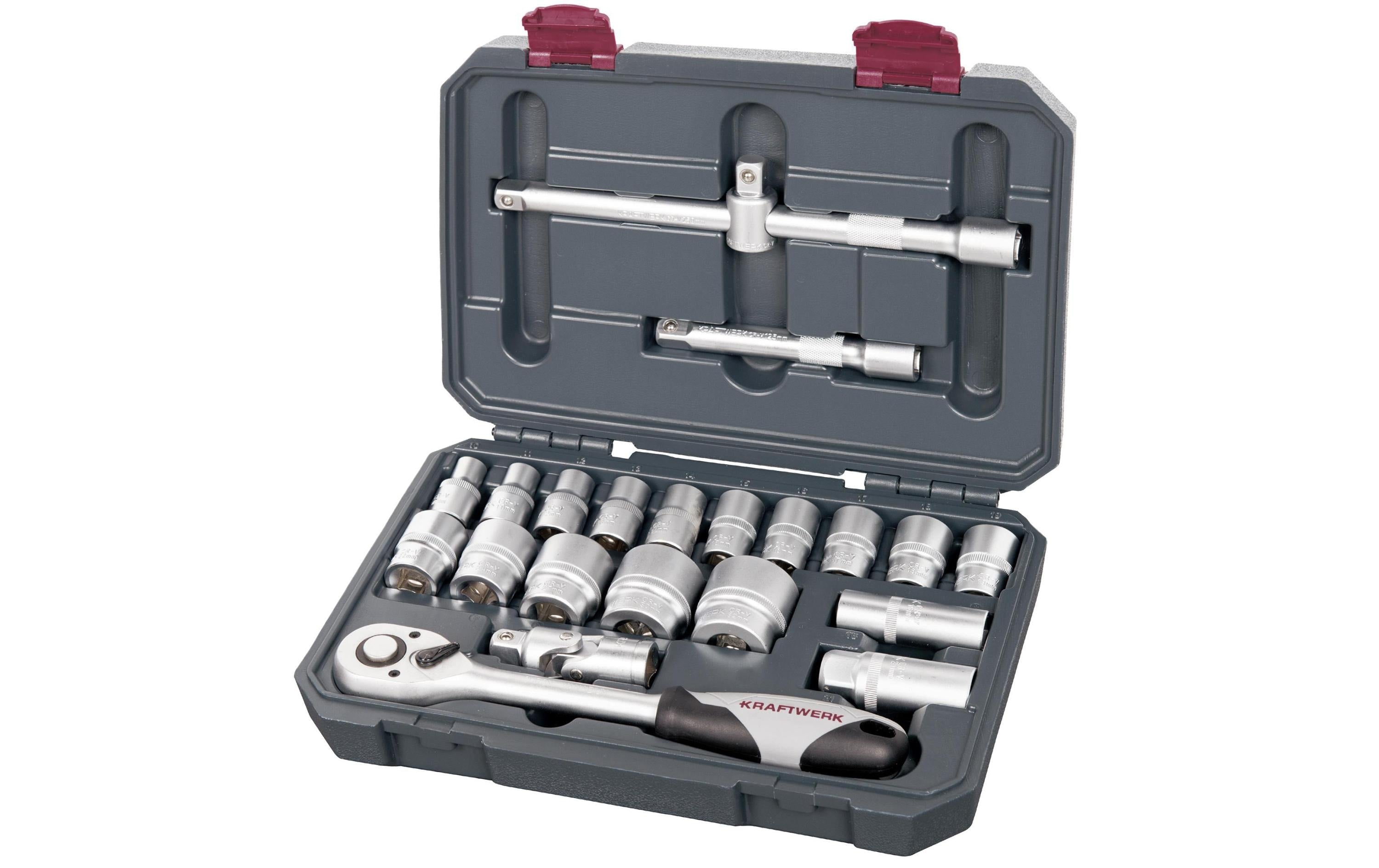 Kraftwerk Steckschlüsselkoffer 1/2" 22-teilig