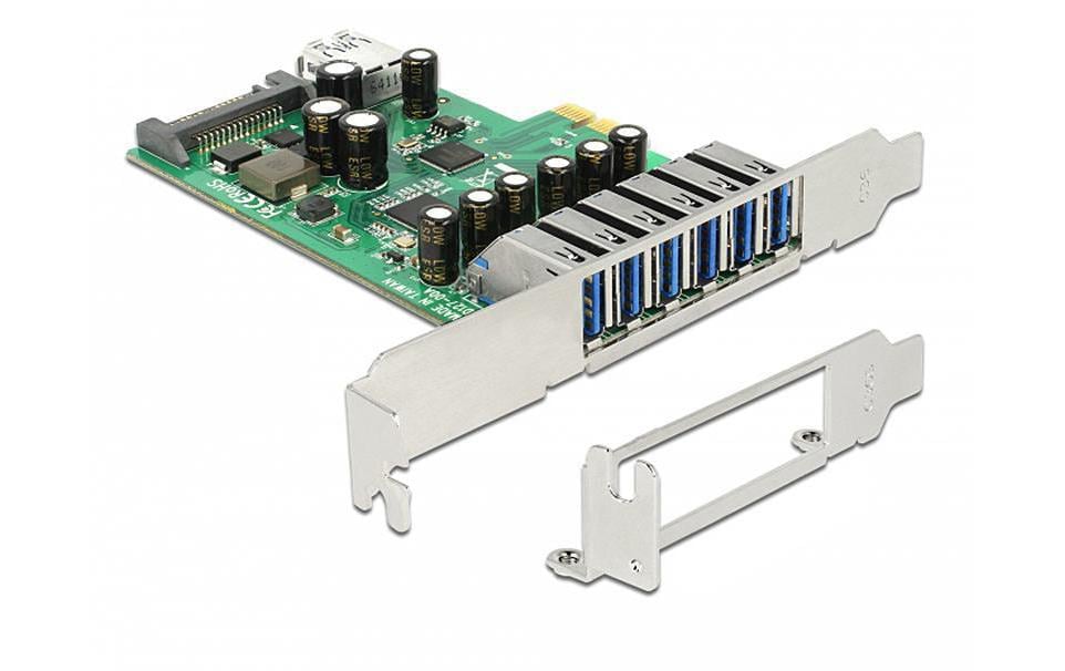 Delock 89377 PCI Express 6x USB 3.0 LP Renesas Chipsatz, inkl. Low Profile Blende