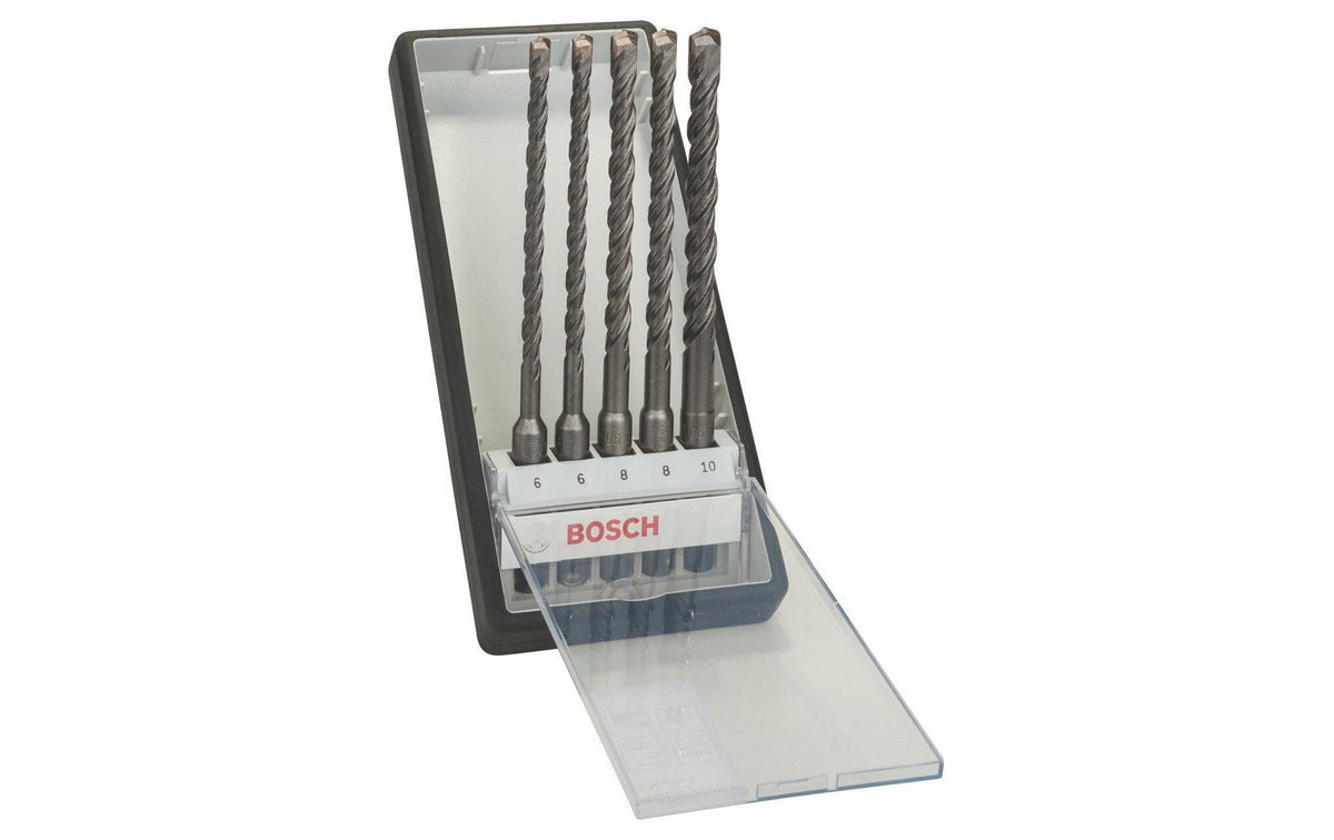 BOSCH Hammerbohrer-Set 5-teilig, SDS-plus-5 für SDS-Bohrhämmer, für Beton und Stein