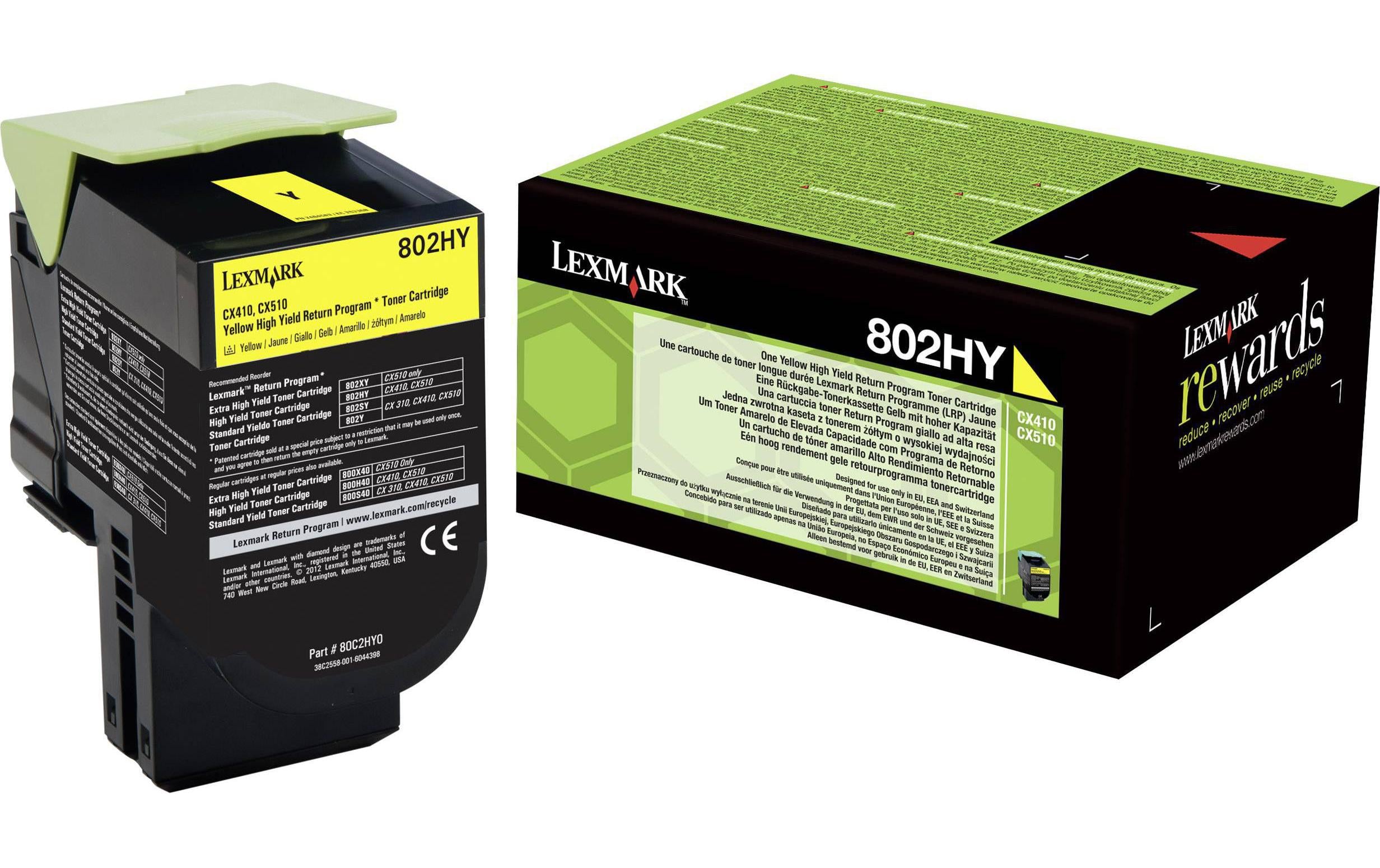 Toner Lexmark 80C2HY0 yellow, 2000 Seiten Lexmark CX410de