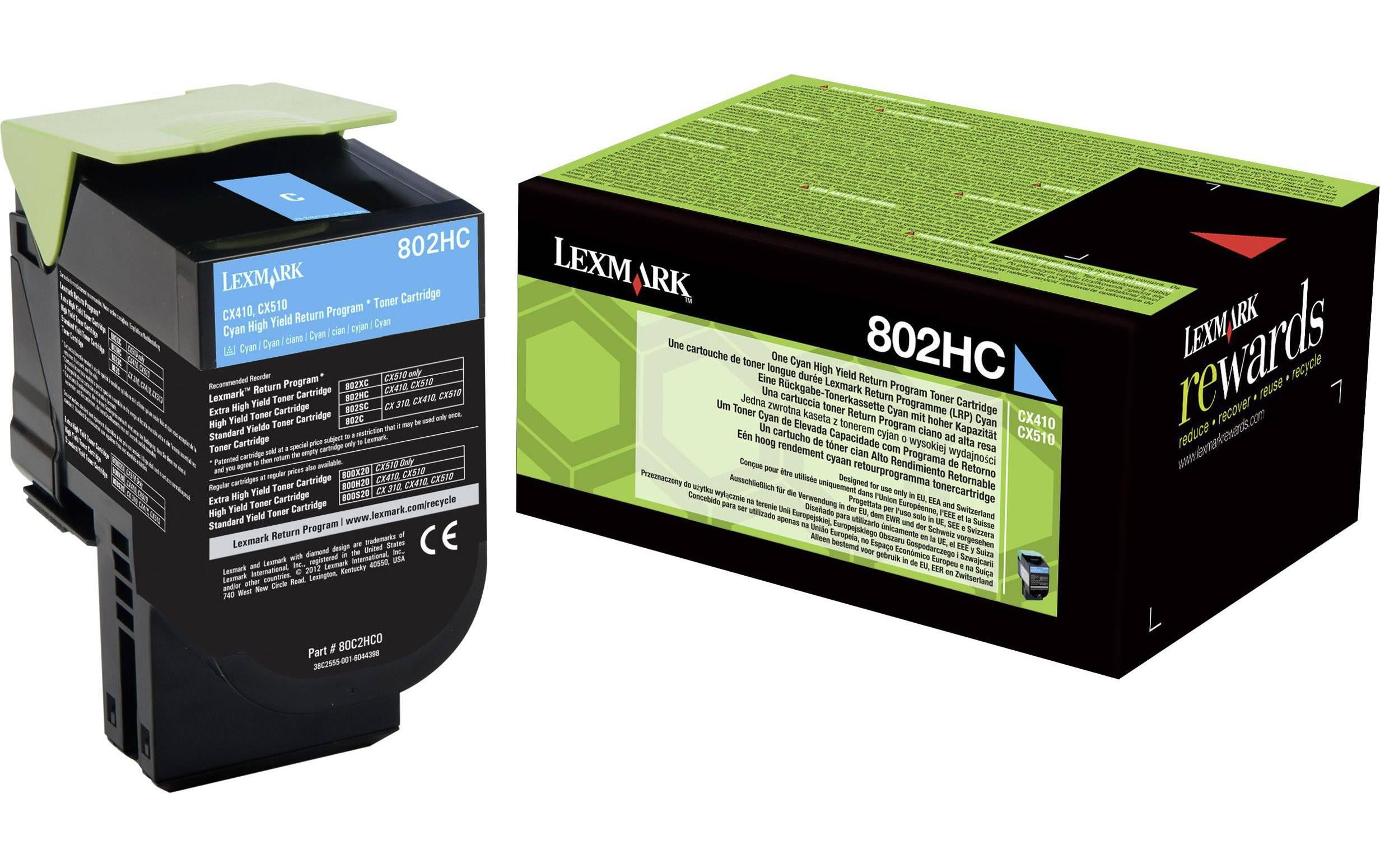 Toner Lexmark 80C2HC0 cyan, 2000 Seiten Lexmark CX410de