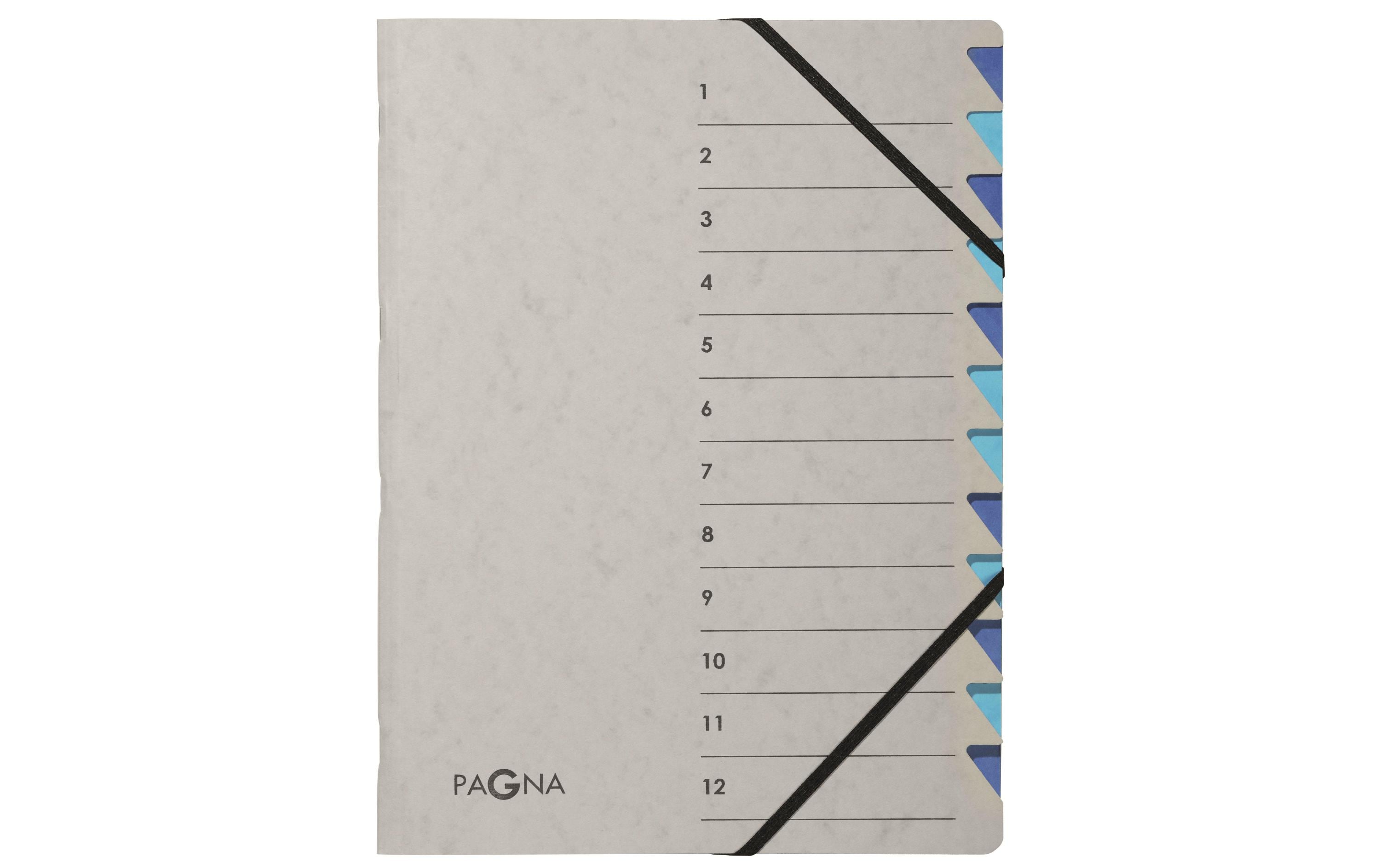 Pagna Ordnungsmappe A4 Easy Grey 12 Fächer, blau
