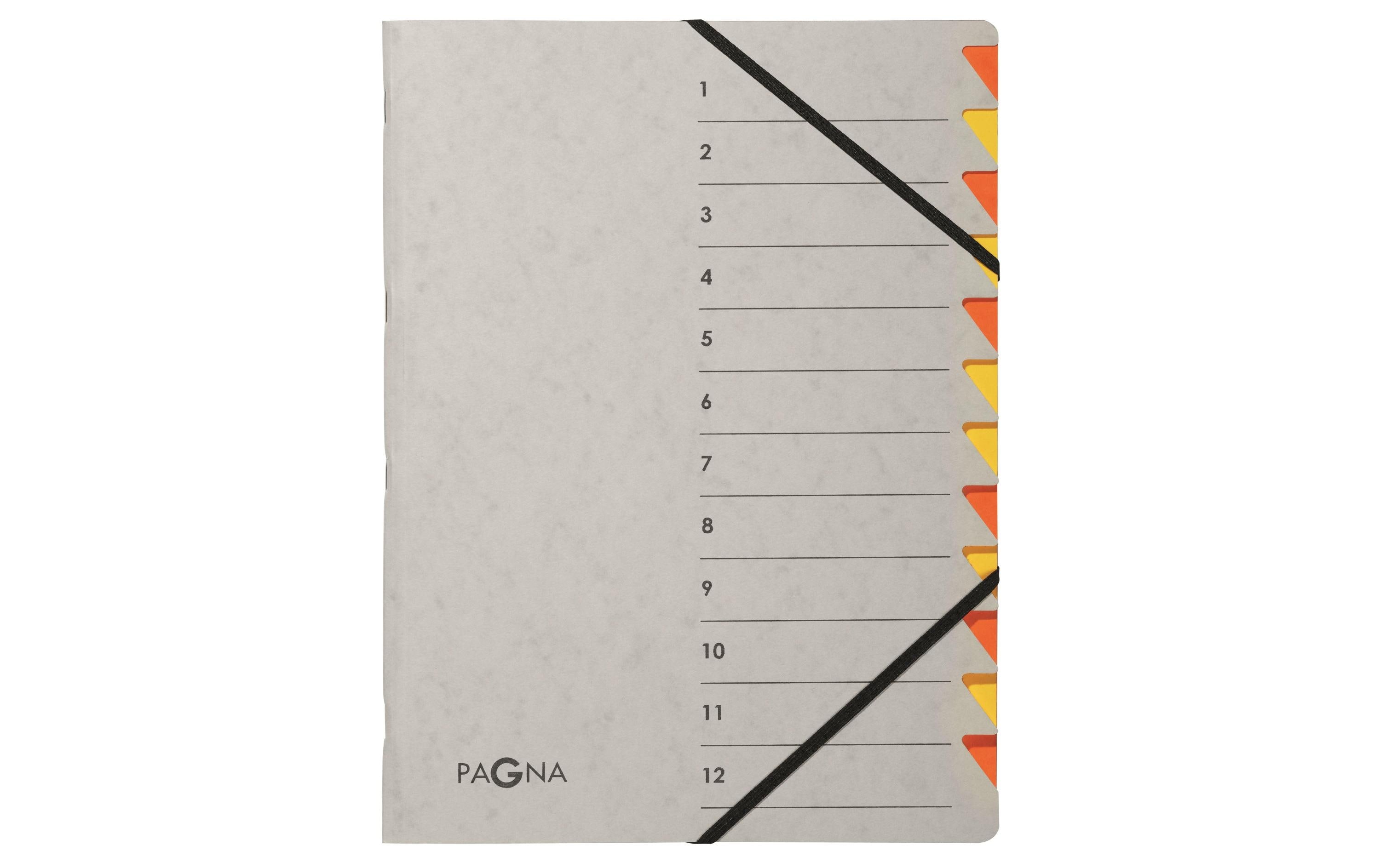 Pagna Ordnungsmappe A4 Easy Grey 12 Fächer, orange