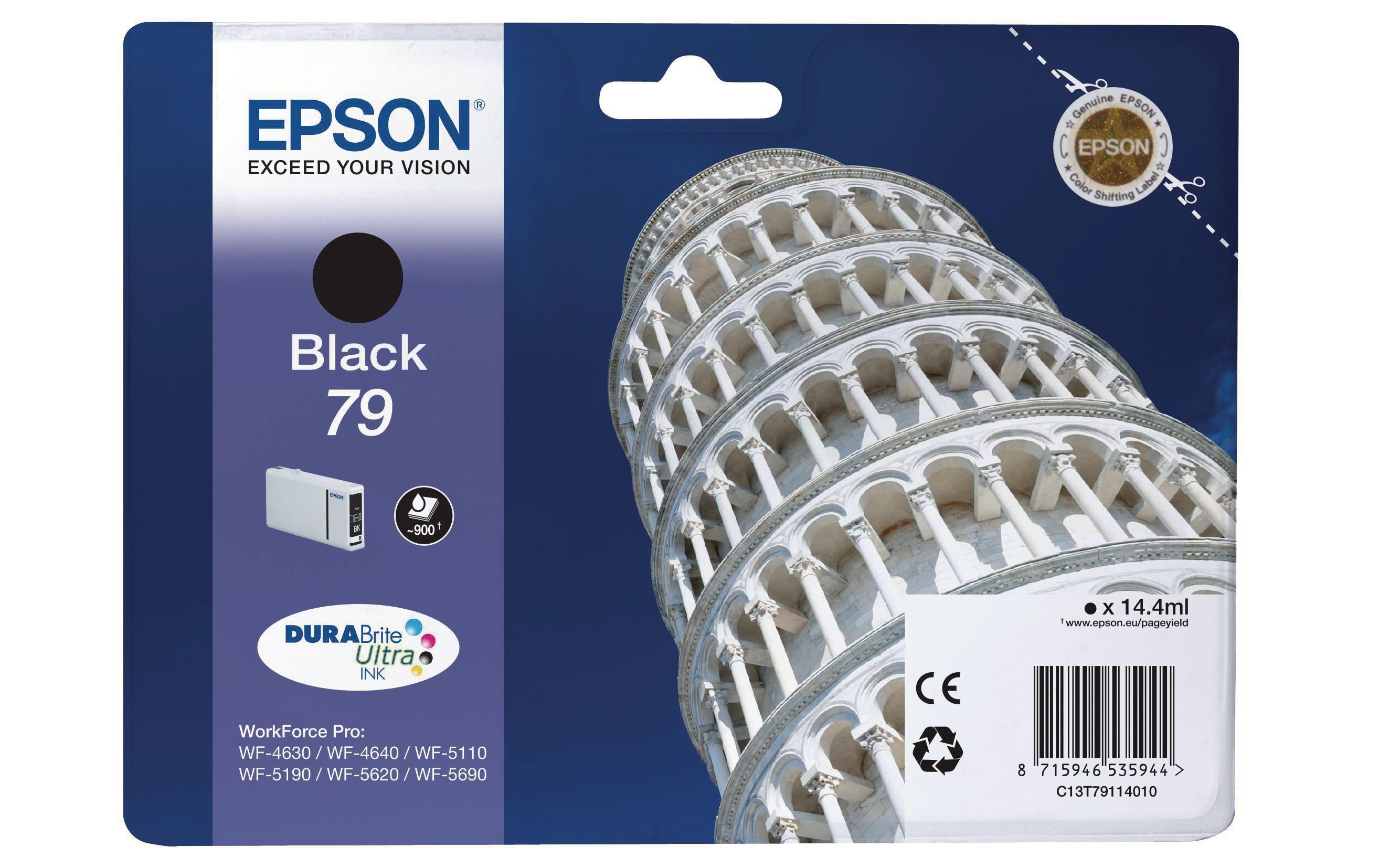 Tinte Epson T79114010 black, 14.4ml zu WorkForce Pro WF-4630DWF