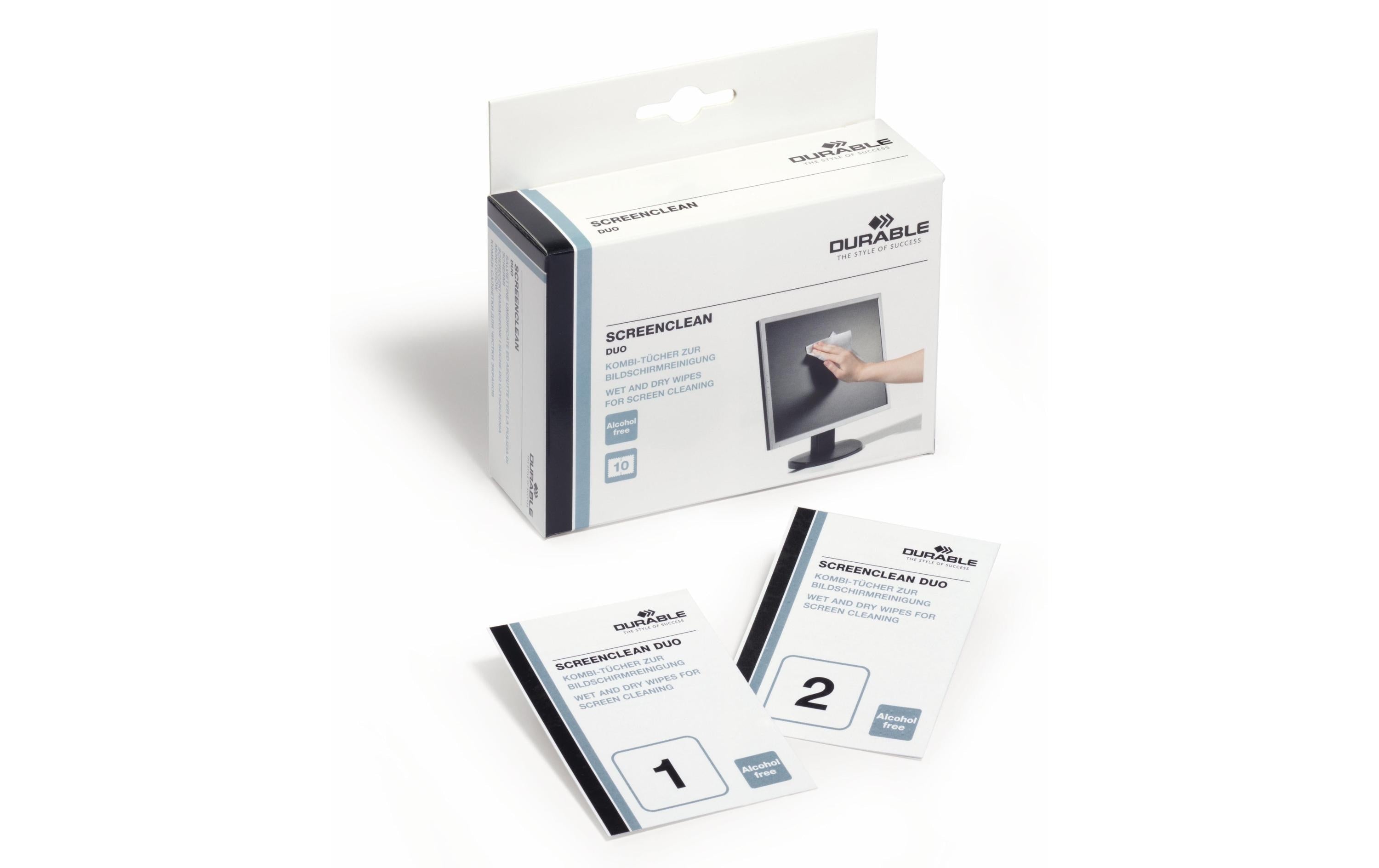 Durable Screenclean duo Feucht- und Trockentücher