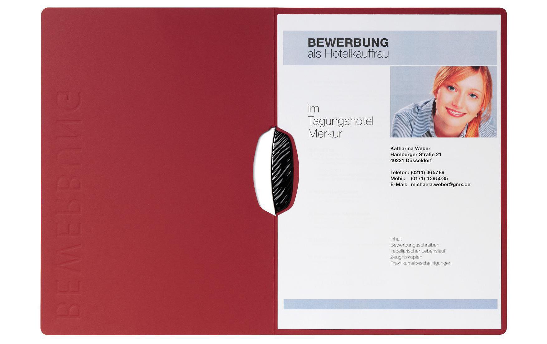 Pagna Bewerbungsmappe A4 Swing 2-teilig, rot