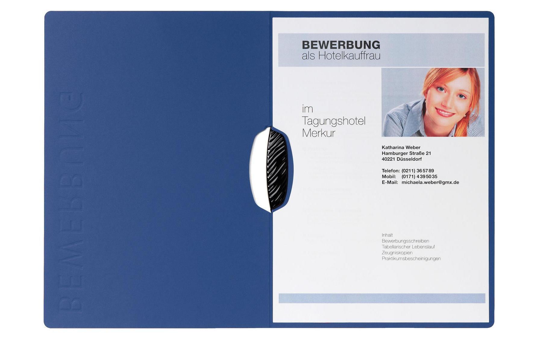 Pagna Bewerbungsmappe A4 Swing 2-teilig, blau