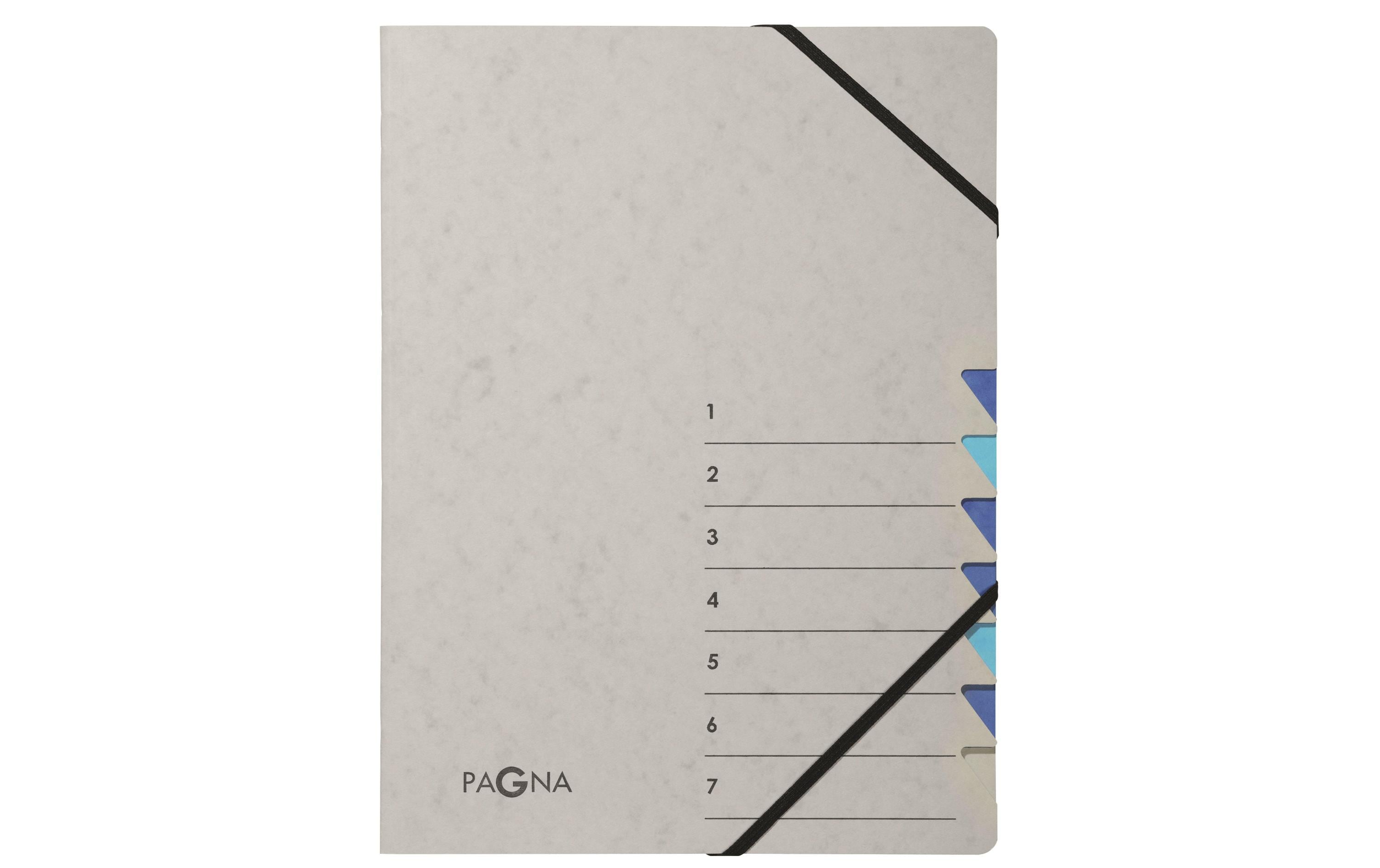 Pagna Ordnungsmappe A4 Easy Grey 7 Fächer, blau