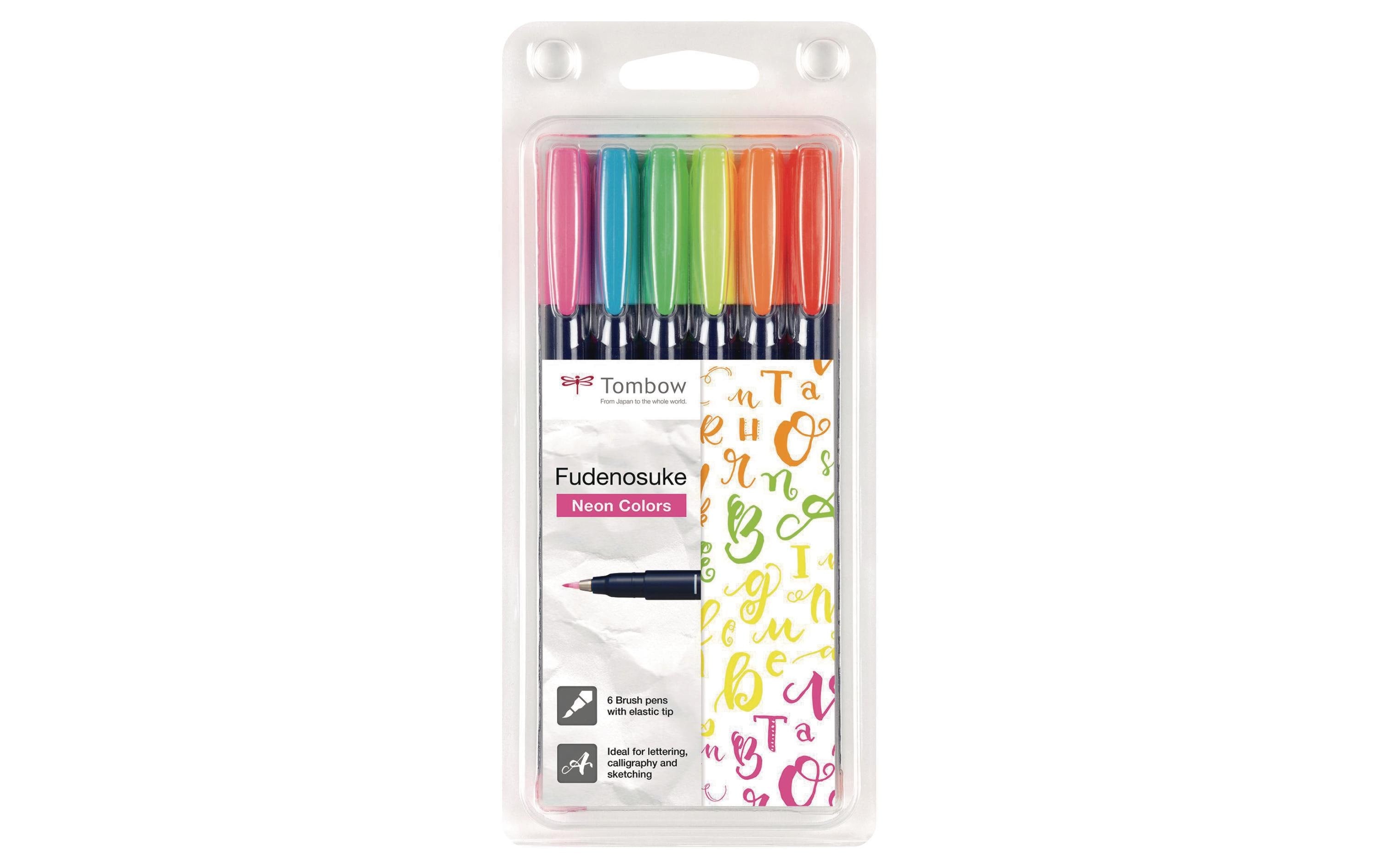 Tombow Kalligraphie-Stift 6er Set NEON
