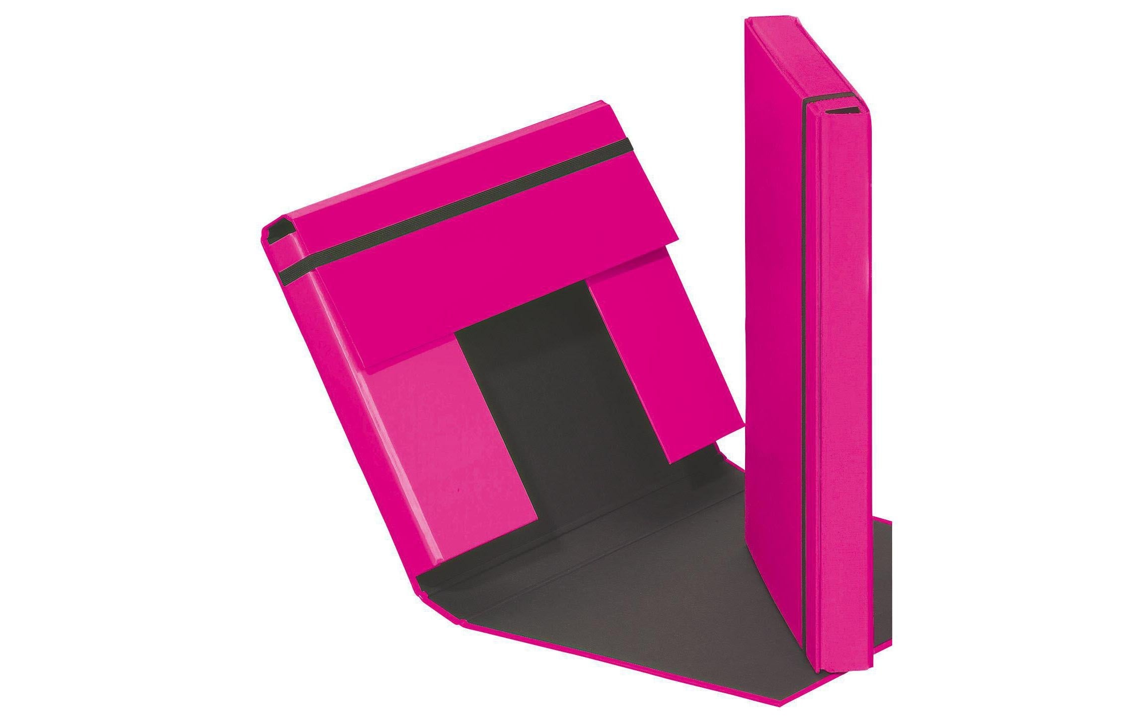 Pagna Gummibandbox A4 dunkelrosa