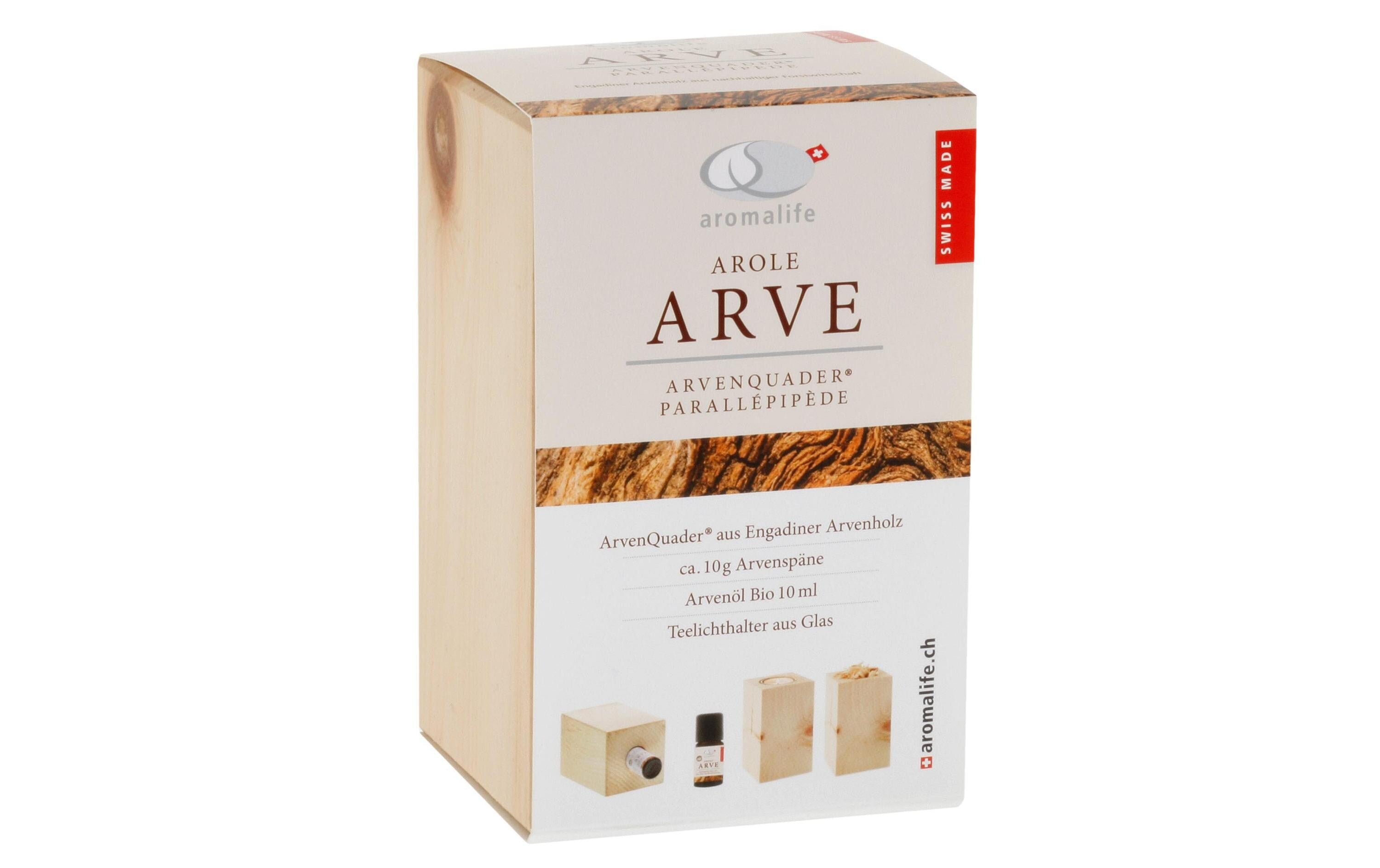 AROMALIFE ARVE ArvenQuader mit äth. Öl Arve 10ml