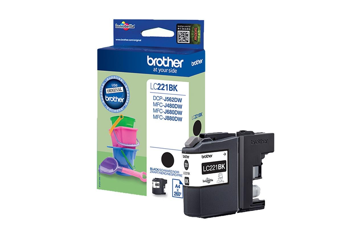 Tinte Brother LC-221BK, schwarz 300 Seiten