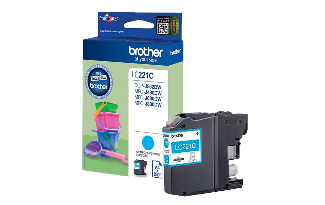 Tinte Brother LC-221C, cyan 300 Seiten