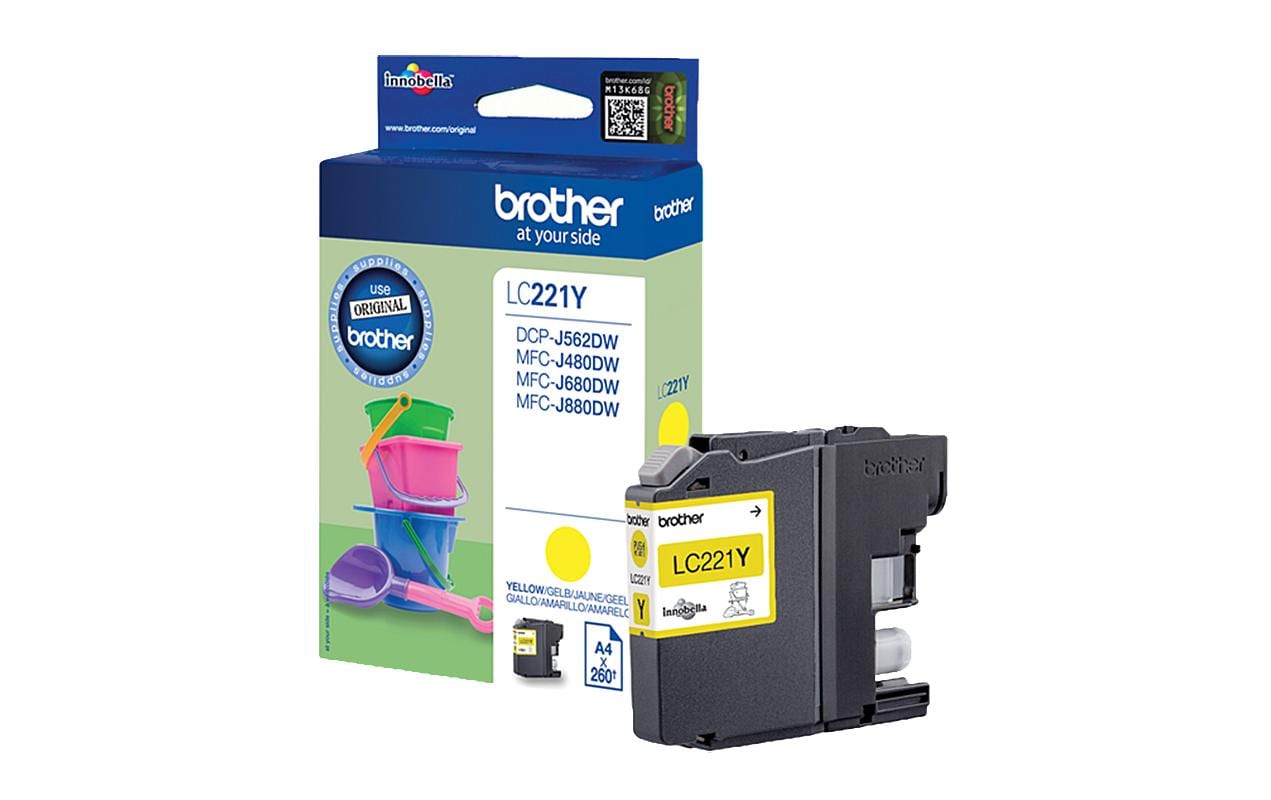 Tinte Brother LC-221Y, yellow 300 Seiten