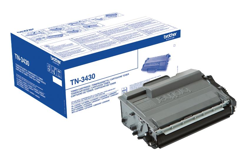 Toner Brother TN-3430, schwarz 3000 Seiten bei 5% Deckung