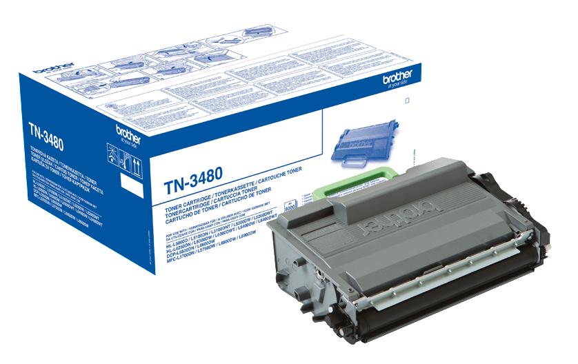Toner Brother TN-3480, schwarz 8000 Seiten bei 5% Deckung