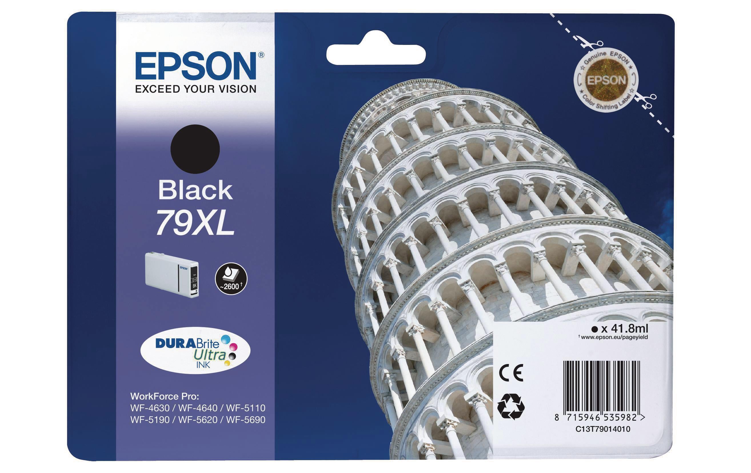 Tinte Epson T79014010 black, 41.8ml zu WorkForce Pro WF-4630DWF