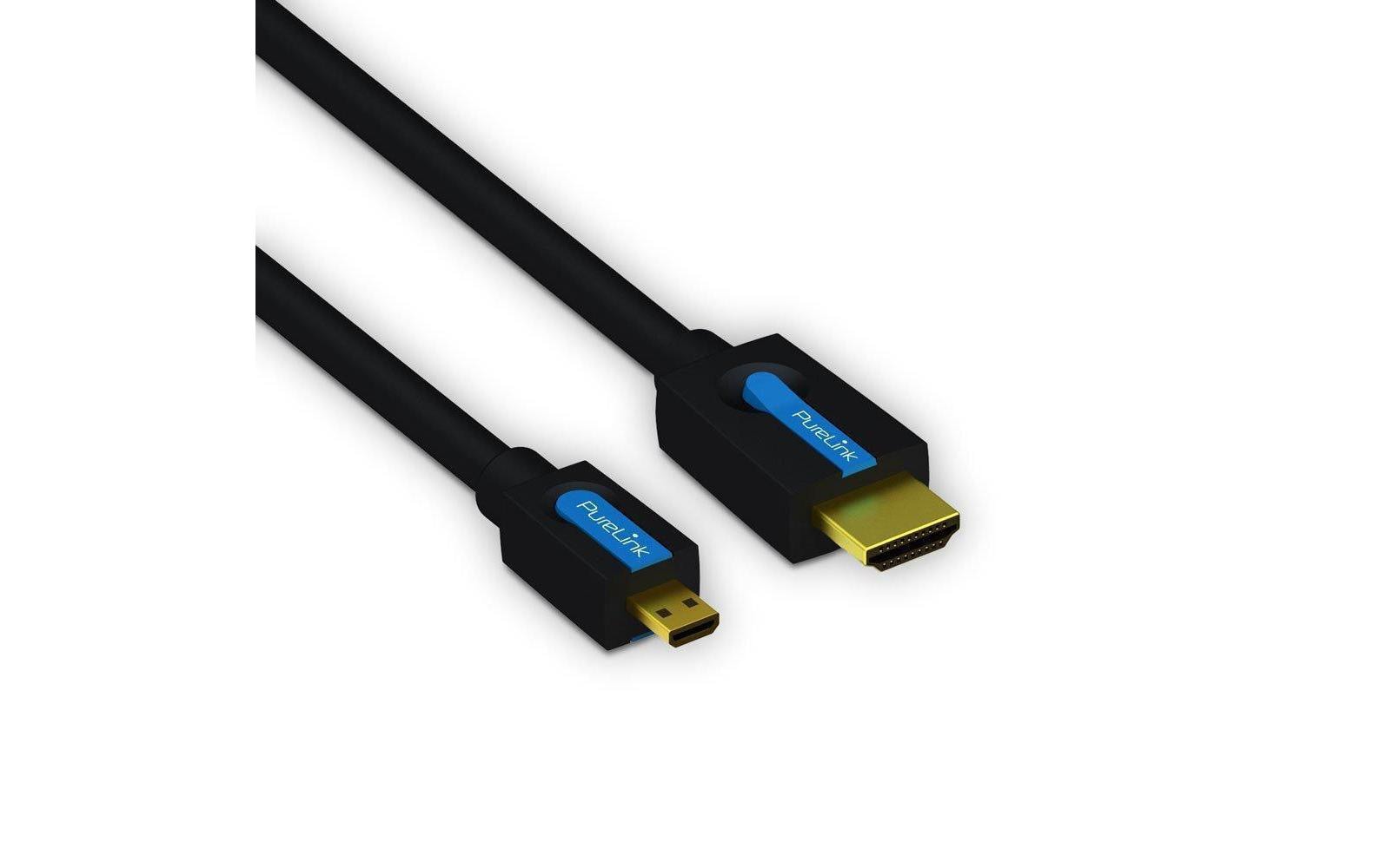 PureLink Cinema, Micro-HDMI -> HDMIl, 2.0m High-Speed HDMI m. Ethernet, HDMI 2.0