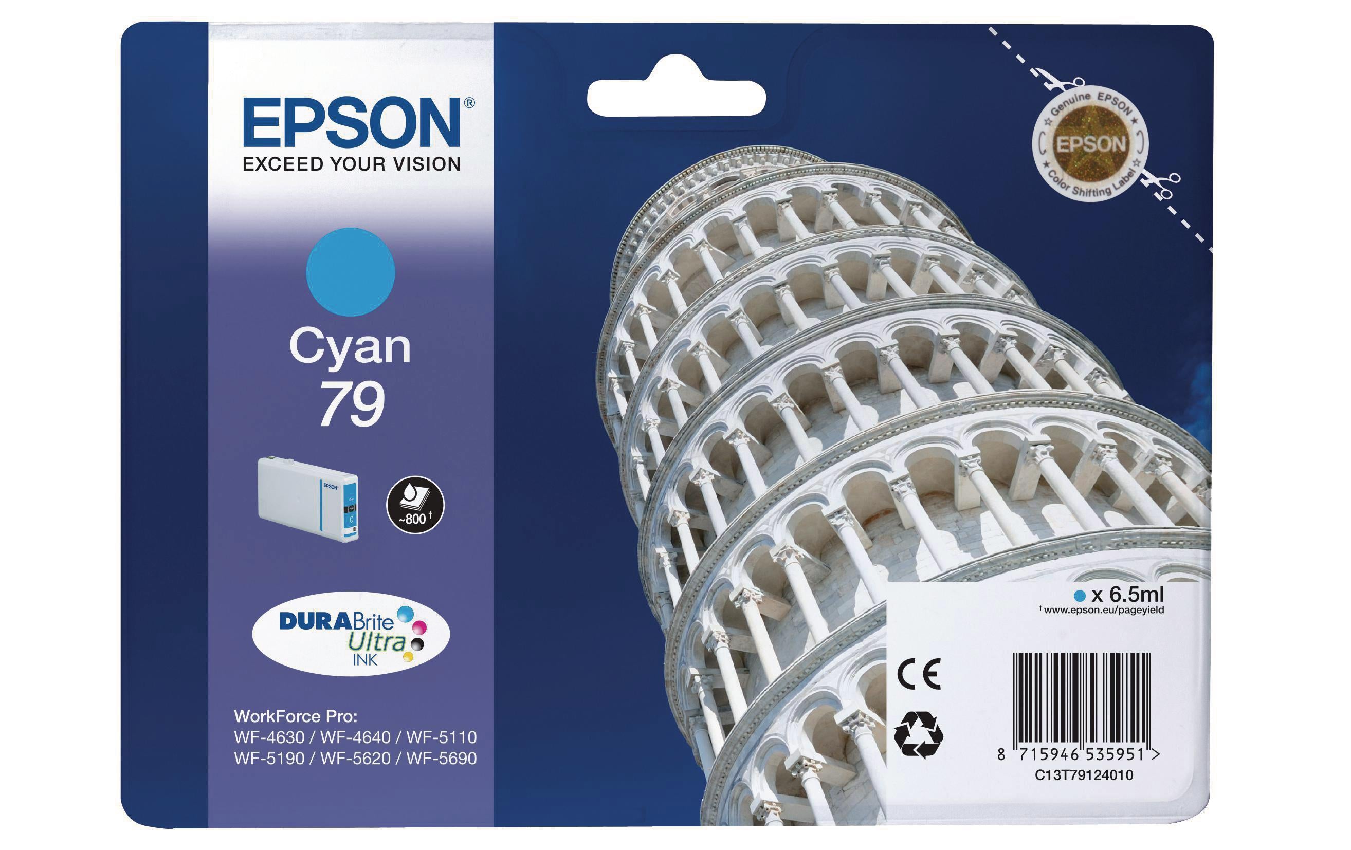 Tinte Epson T79124010 cyan 6.5ml zu WorkForce Pro WF-4630DWF