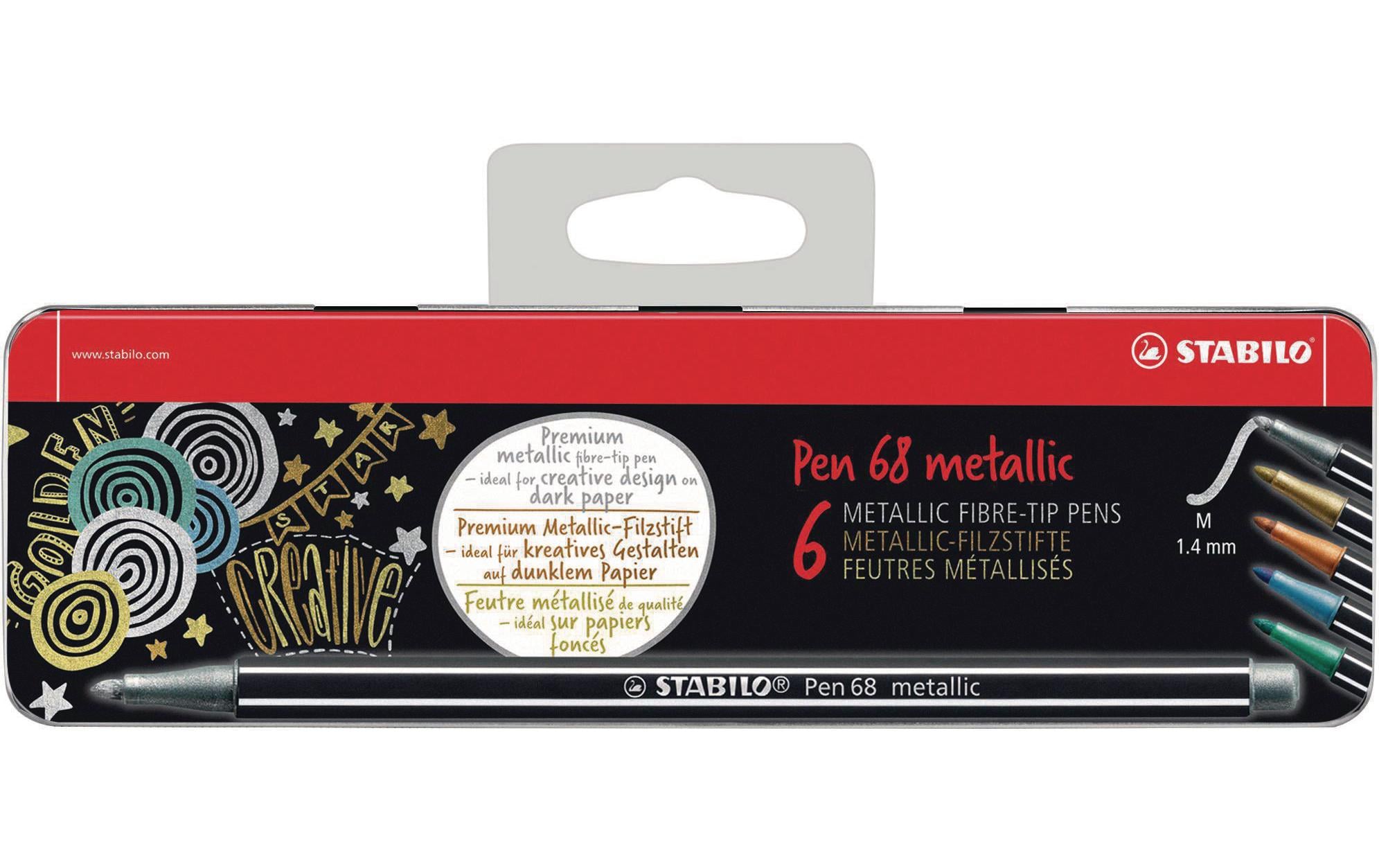 Stabilo Pen68 Metallic 6er Set Metalletui