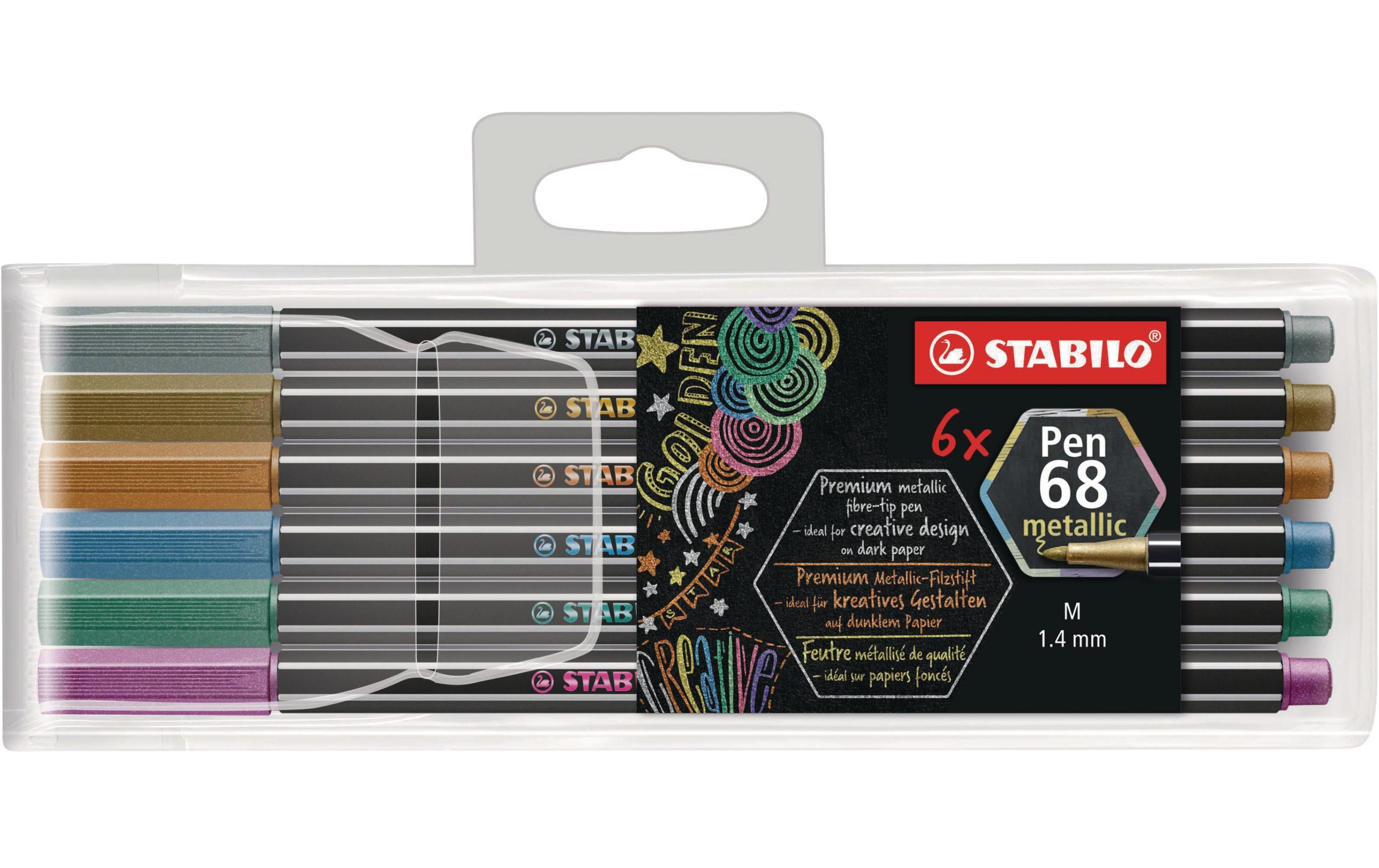 Stabilo Pen68 Metallic 6er Set Plastiketui