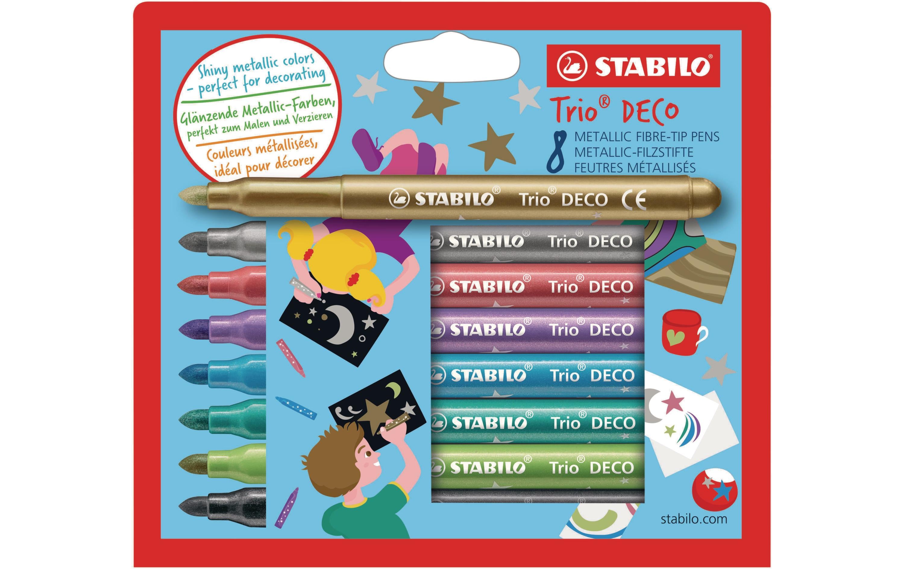 STABILO Trio DECO 8er Etui verschiedene Farben