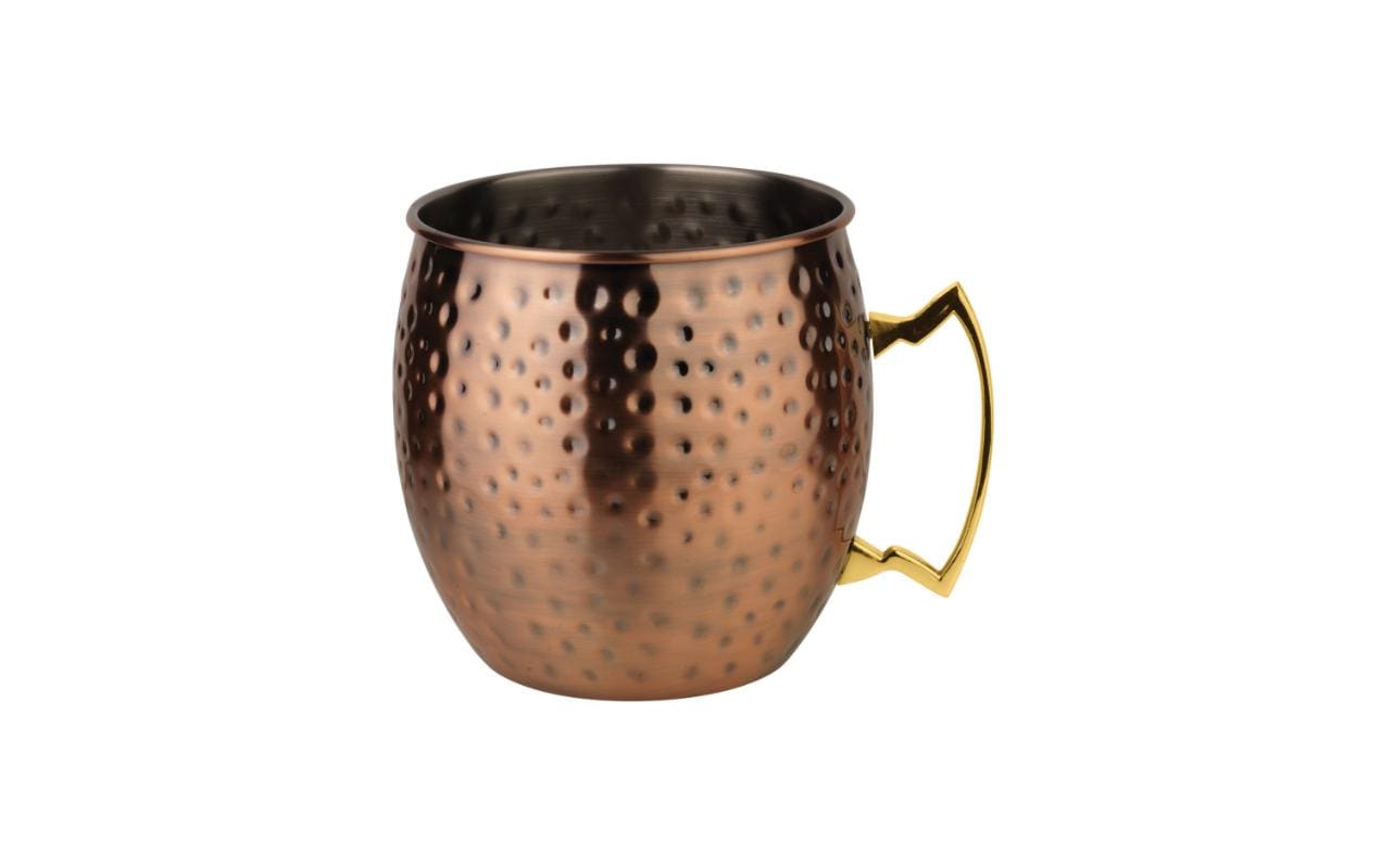 Paderno Cocktail Becher Moscow Mule antique V: 500ml, Edelstahl, HxD: 9.7x8.5cm