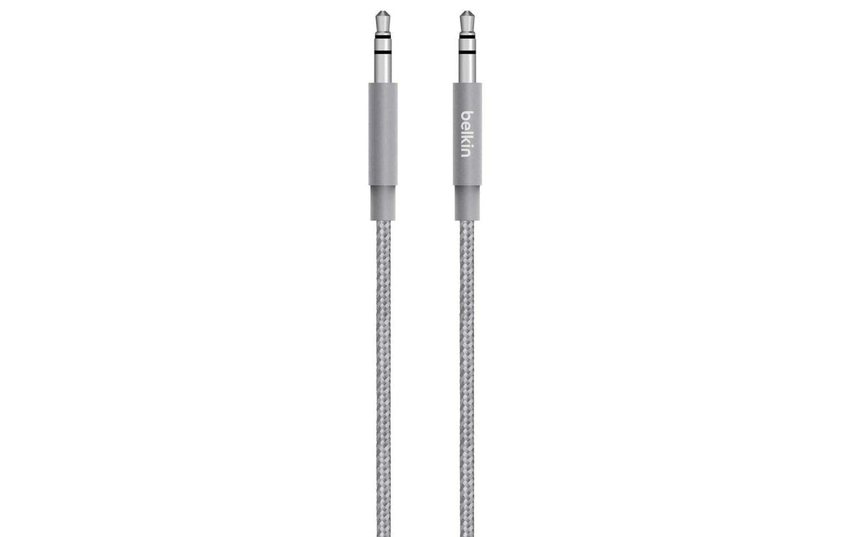 BELKIN 3.5mm Premium Mixit 1.2m grau Audiokabel Klinke - Klinke, metallic finish