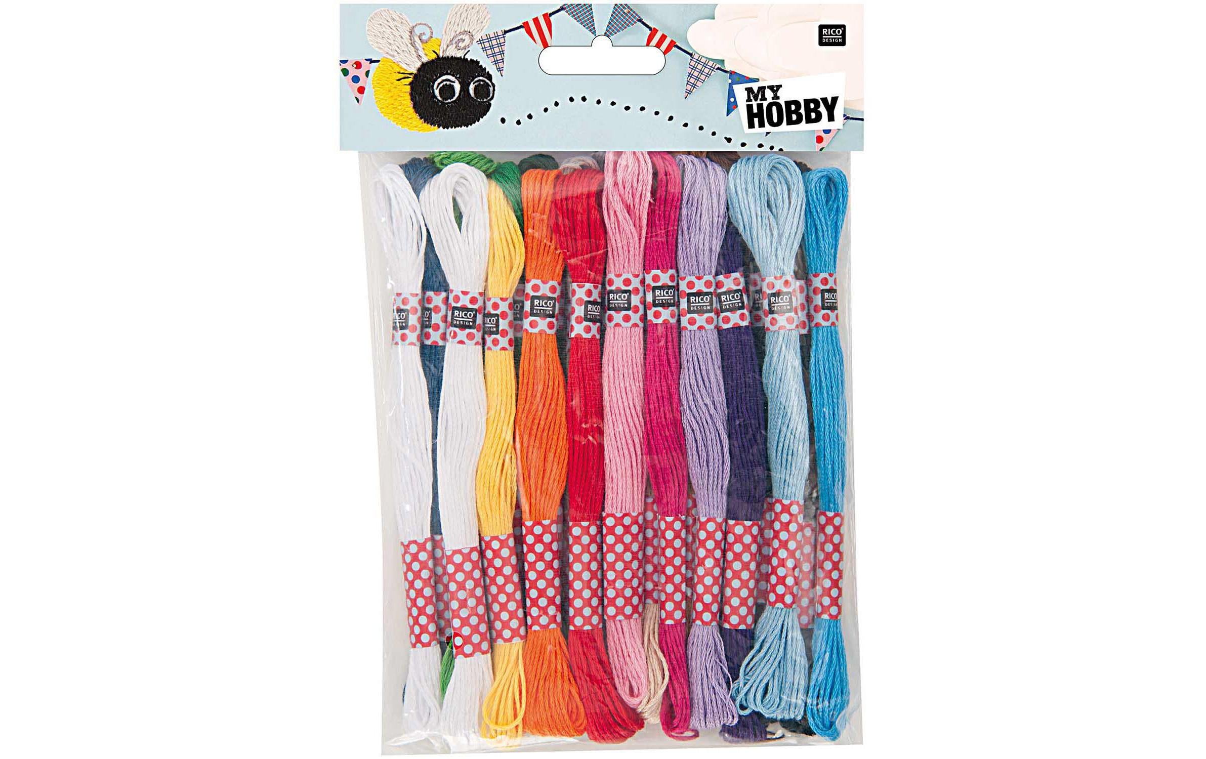 Rico Design Stickgarn MultiPack 24 Garne  à 1 m