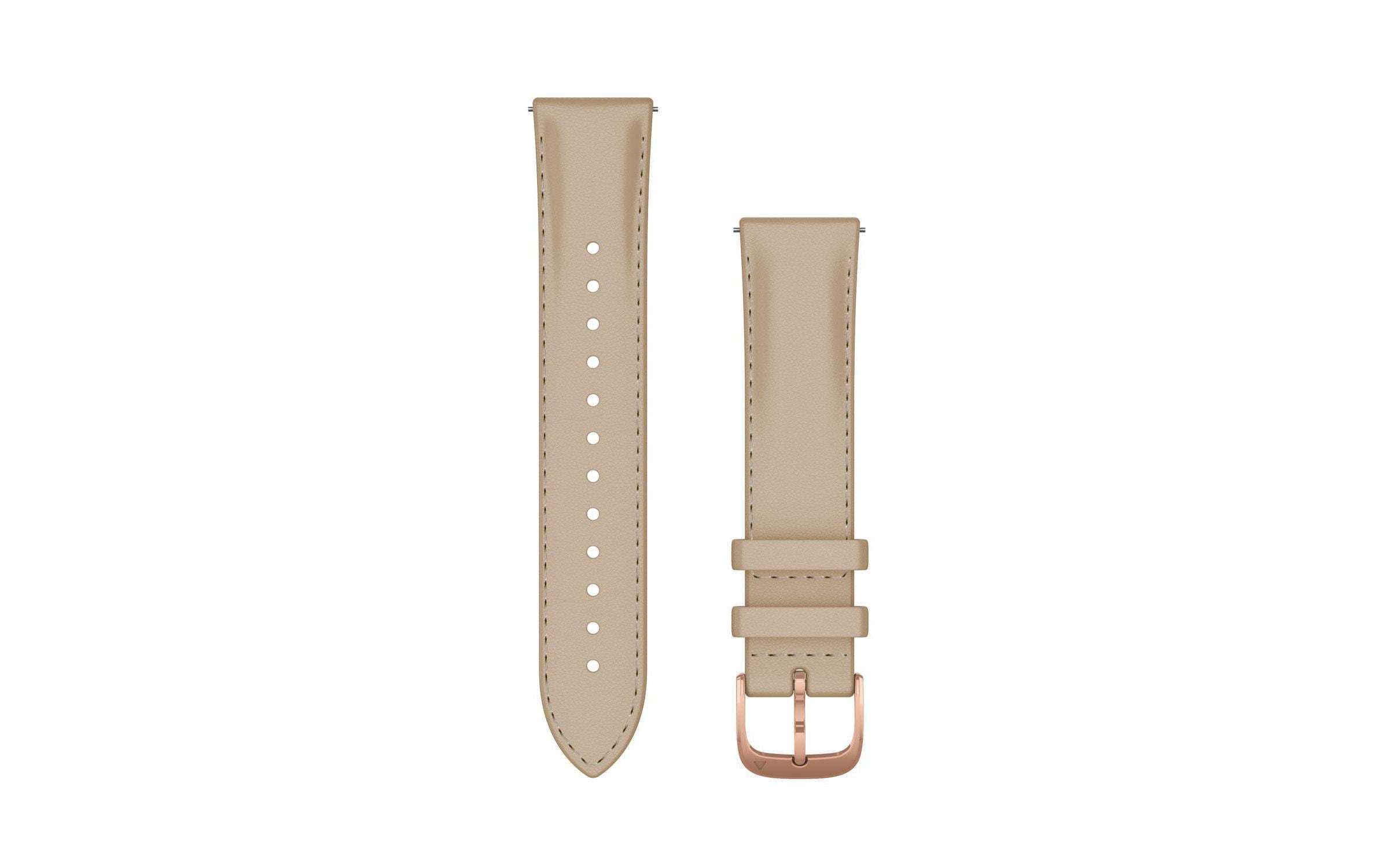 Garmin Schnellwechsel-Armband (20mm) Leather, Rose Gold-Beige