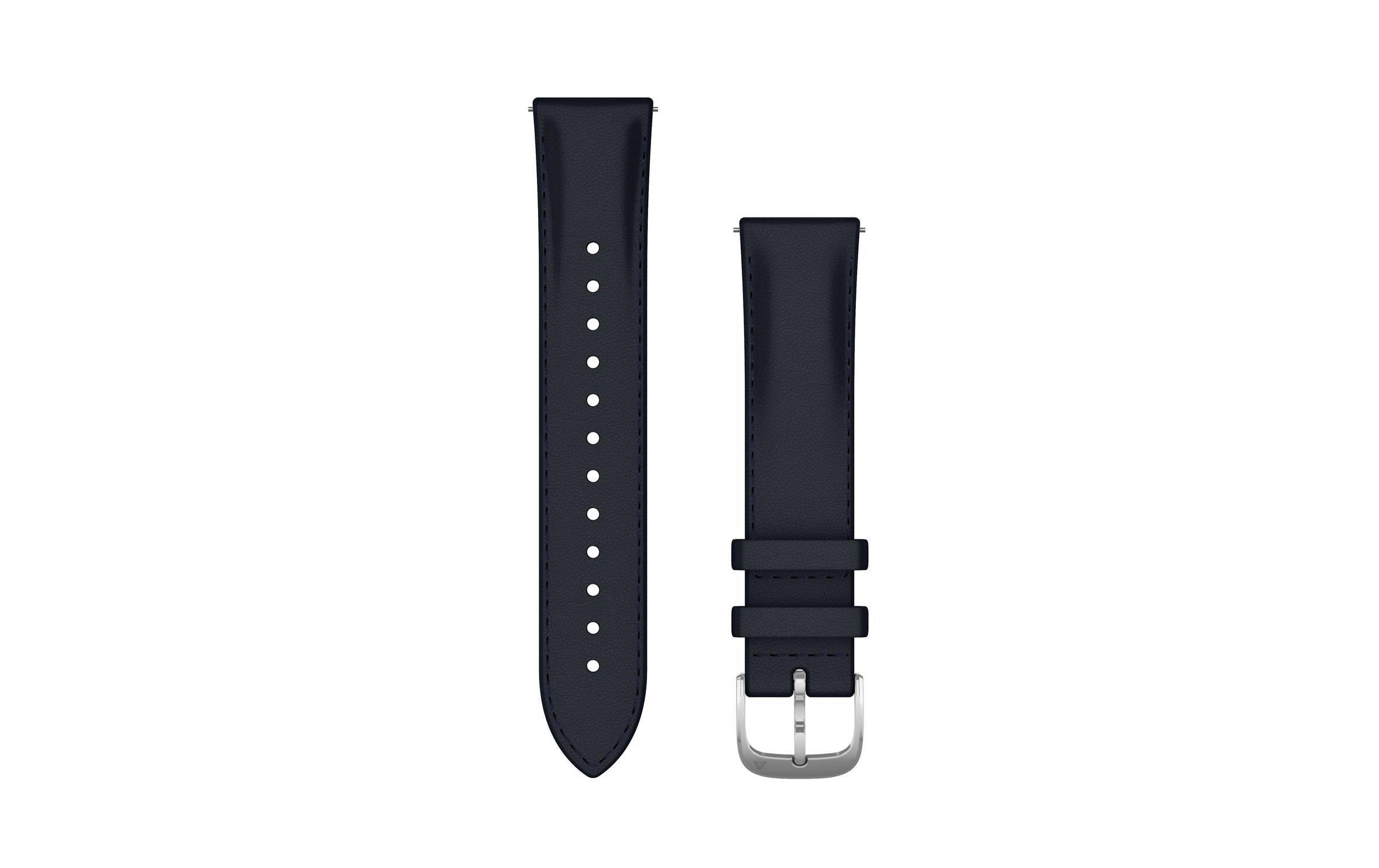 Garmin Schnellwechsel-Armband (20mm) Leather, Silver-Blue
