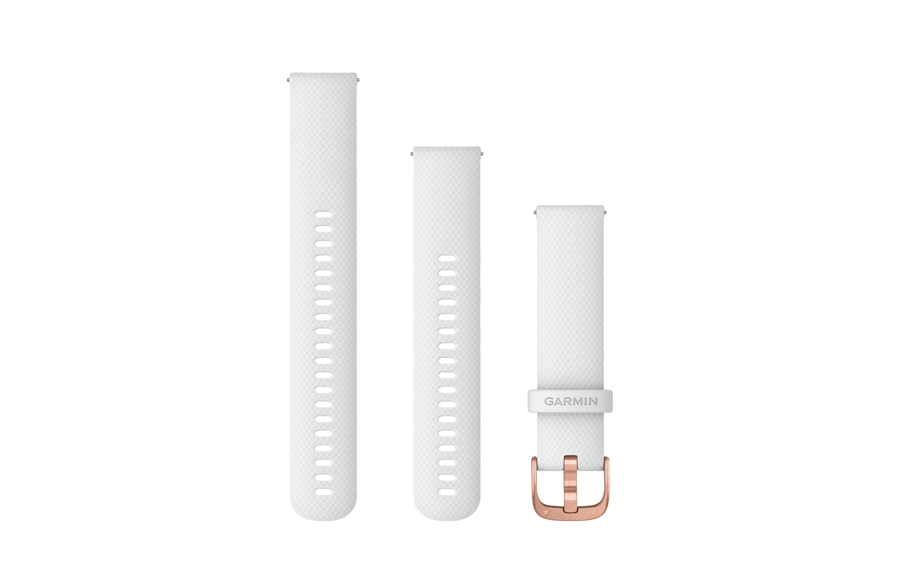 Garmin Schnellwechsel-Armband (20mm) Silicone, Rose Gold-White