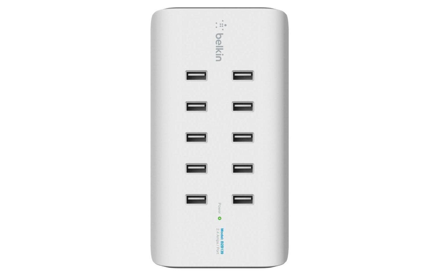 Belkin 10-Port USB Ladestation weiss 120W, 2.4A pro Port