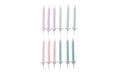 Rico Design Kerzen Set Pastell 24 Kerzen und Halter