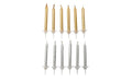 Rico Design Kerzen Set Gold Silber 24 Kerzen und Halter