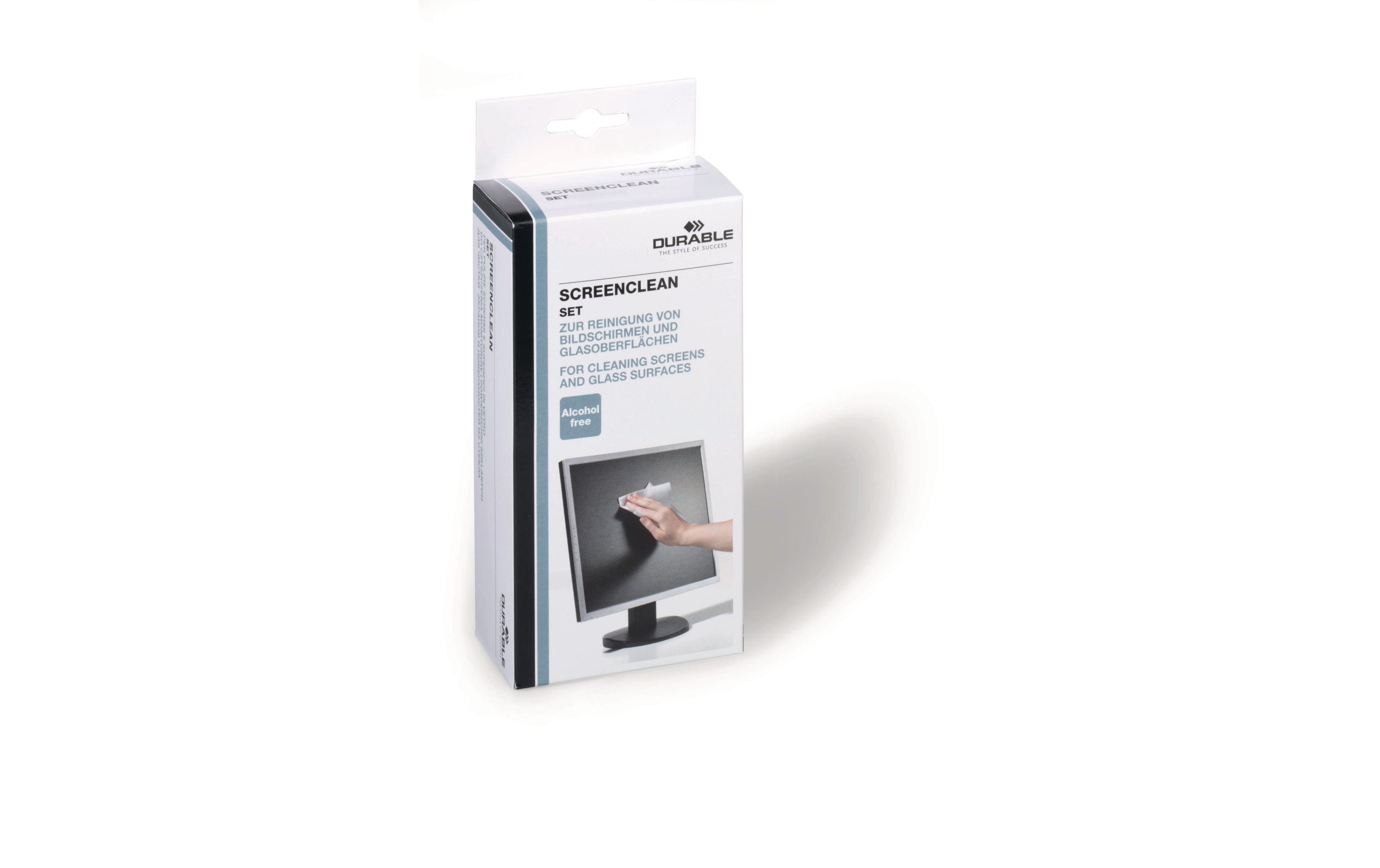 Durable Screenclean Set Reinigungsspray, Vliestücher