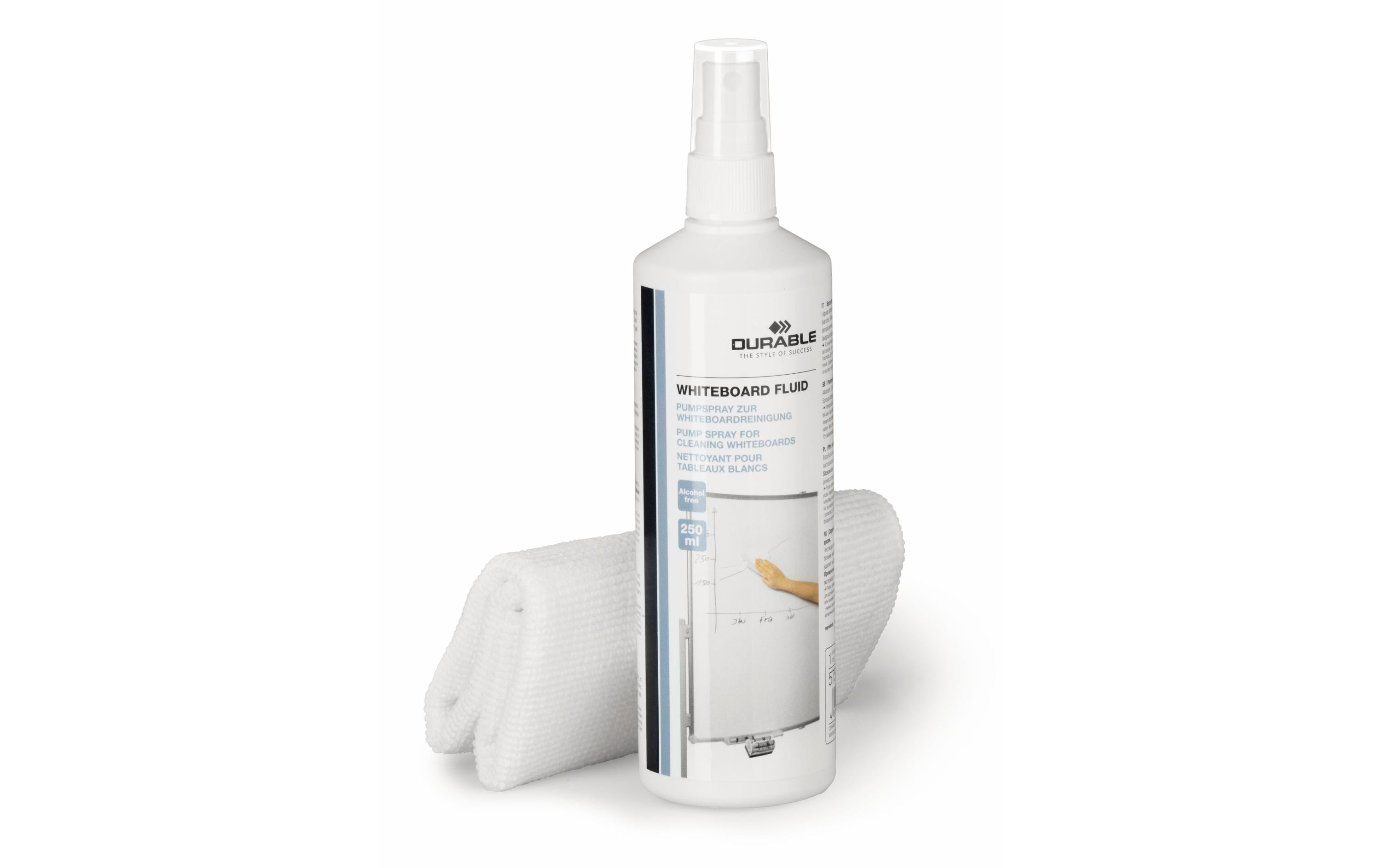 Durable Whiteboard Cleaning Set 250ml Spray, Mikrofasertuch