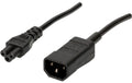 Verlängerungs-Netzkabel C14/C5, 1.5m schwarz