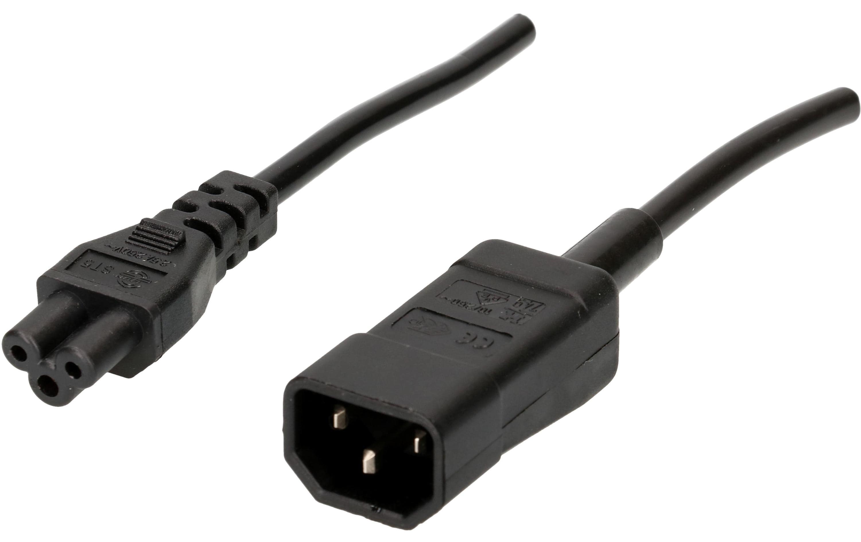 Verlängerungs-Netzkabel C14/C5, 1.5m schwarz