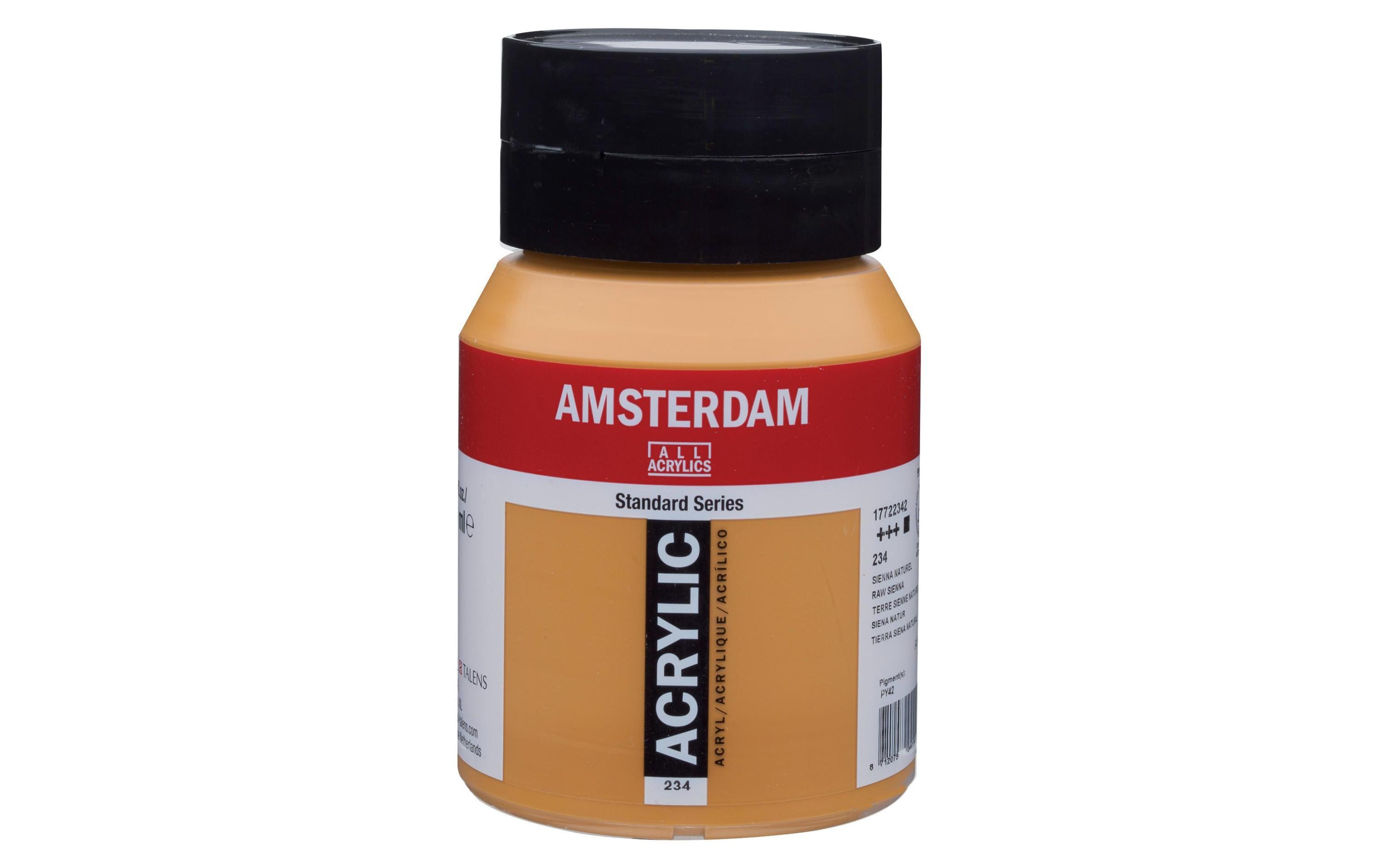 Amsterdam Acrylfarbe Standard 234 500 ml, Farbe: Siena Natur, Deckend