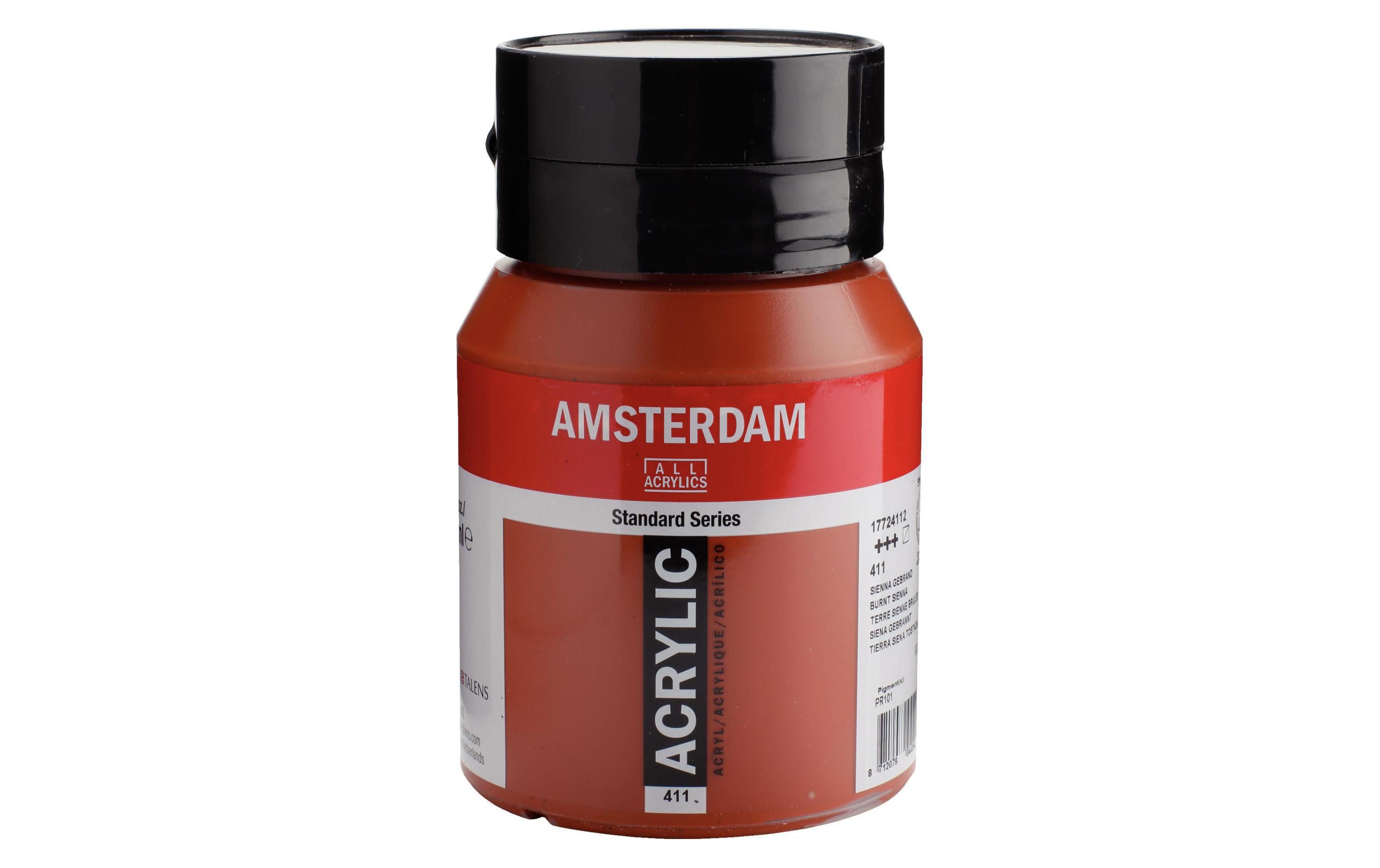 Amsterdam Acrylfarbe Standard 411 500 ml, Farbe: Siena Gebrannt, Halbtransp.