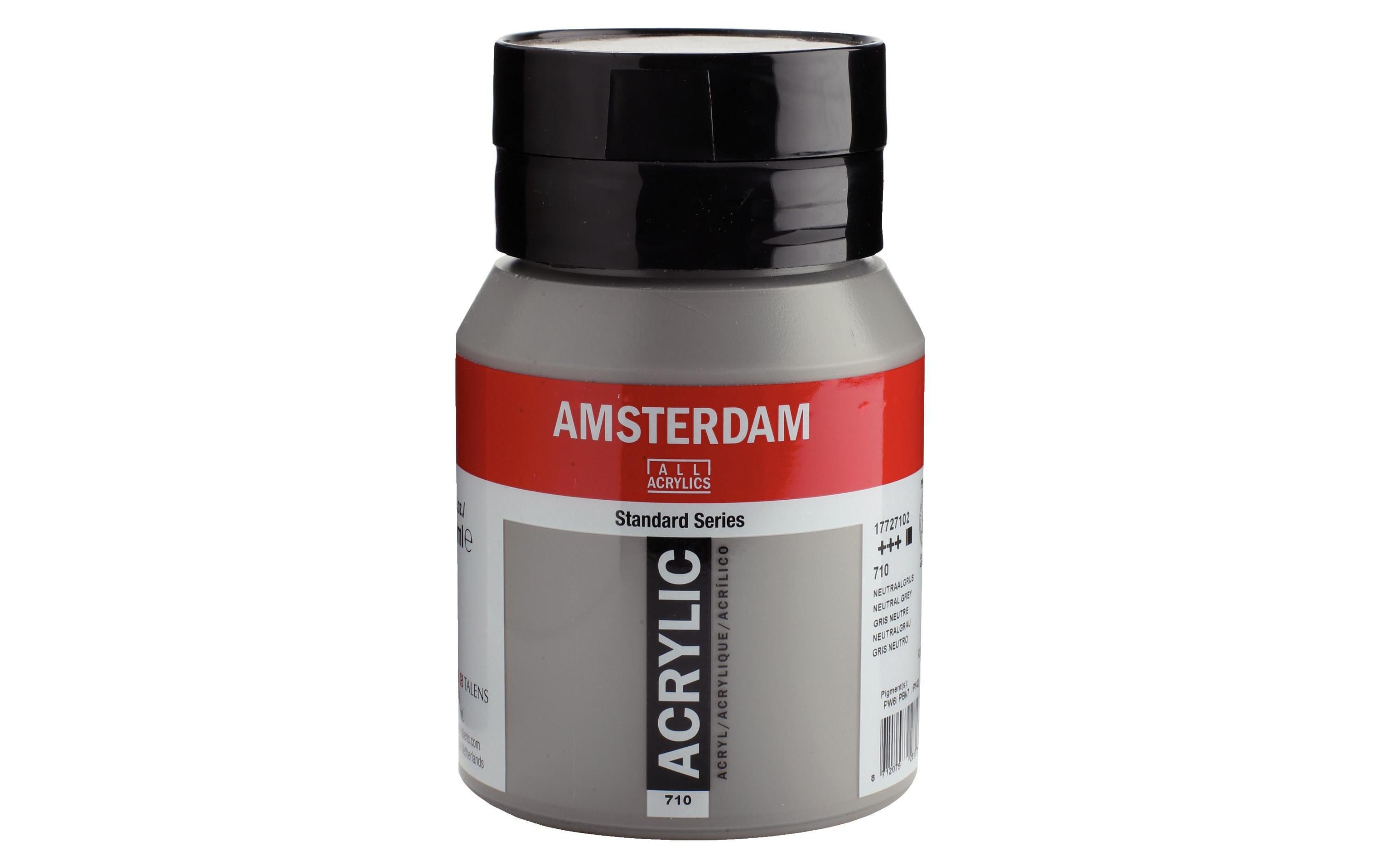 Amsterdam Acrylfarbe Standard 710 500 ml, Farbe: Neutralgrau, Deckend