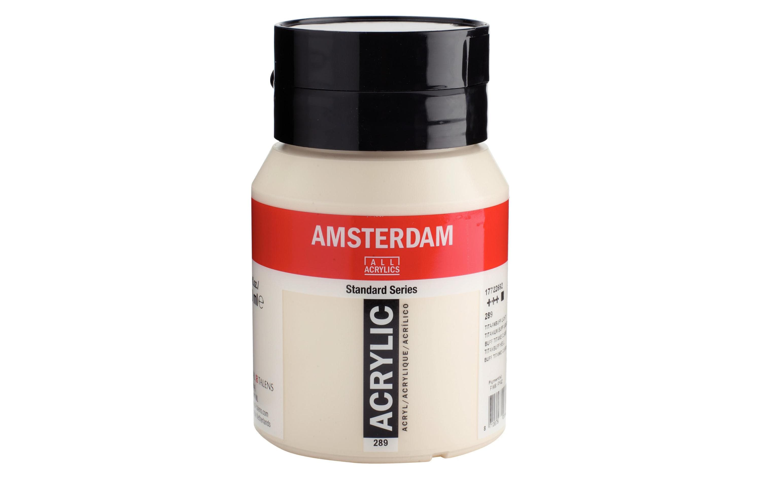 Amsterdam Acrylfarbe Standard 289 500 ml, Farbe: Titanbuff H, Deckend